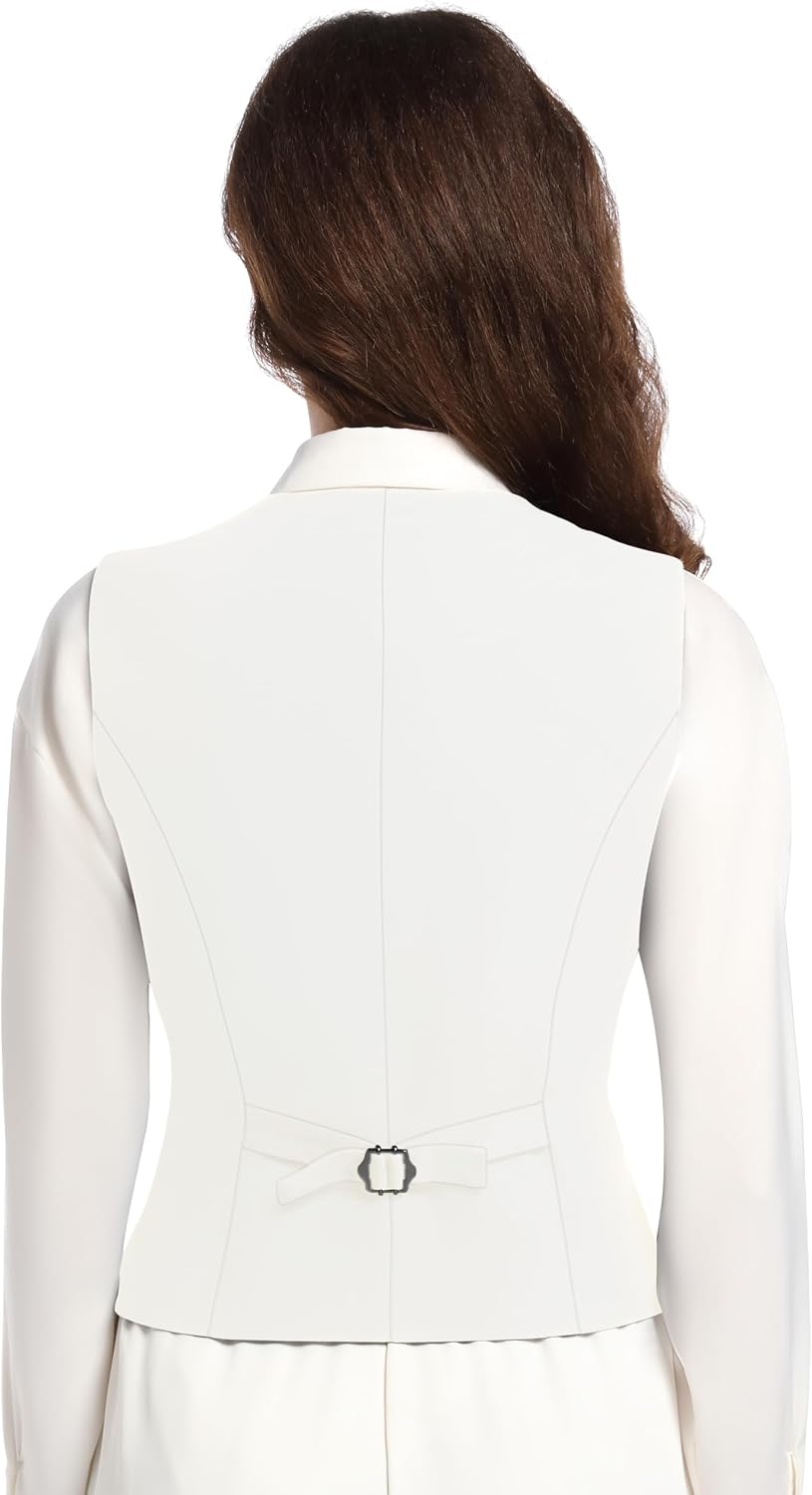 Women's V Neck Suit Vest Button Down Slim Waistcoat Women's V Neck Suit Vest Button Down Slim Waistcoat