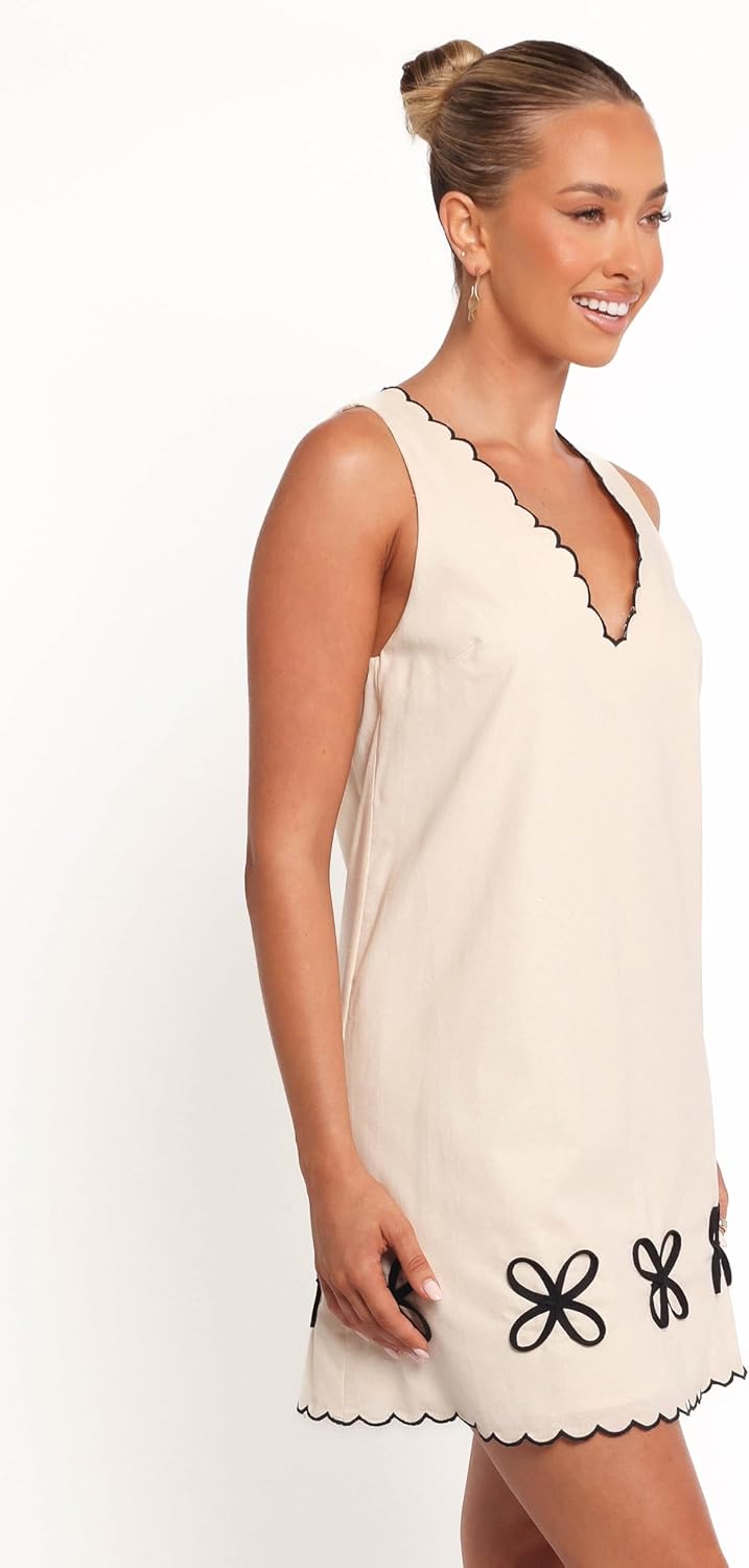 Women's Thalia Mini Dress Cream Black