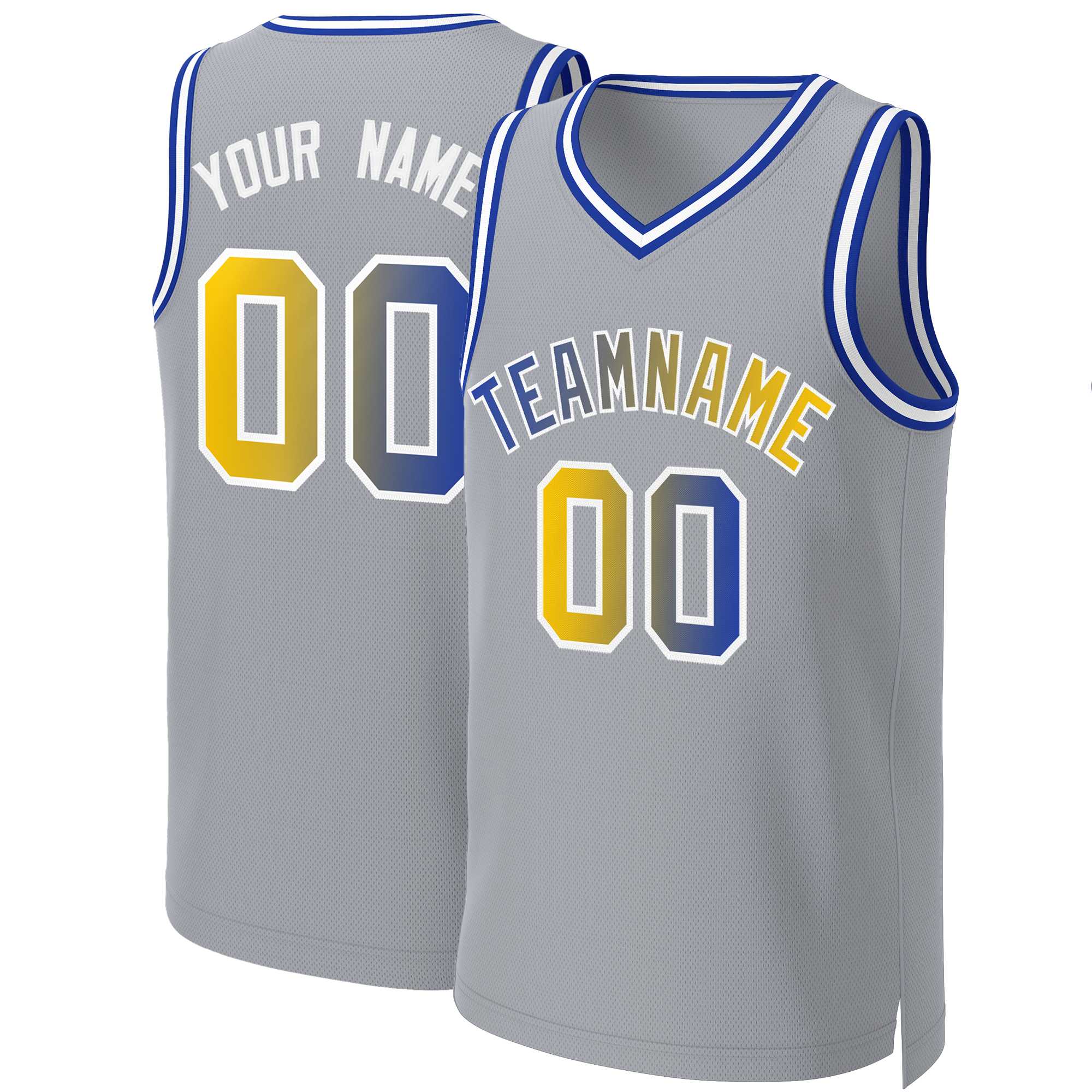 Benutzerdefiniertes Basketballtrikot mit klassischem Farbverlauf und modischen Oberteilen