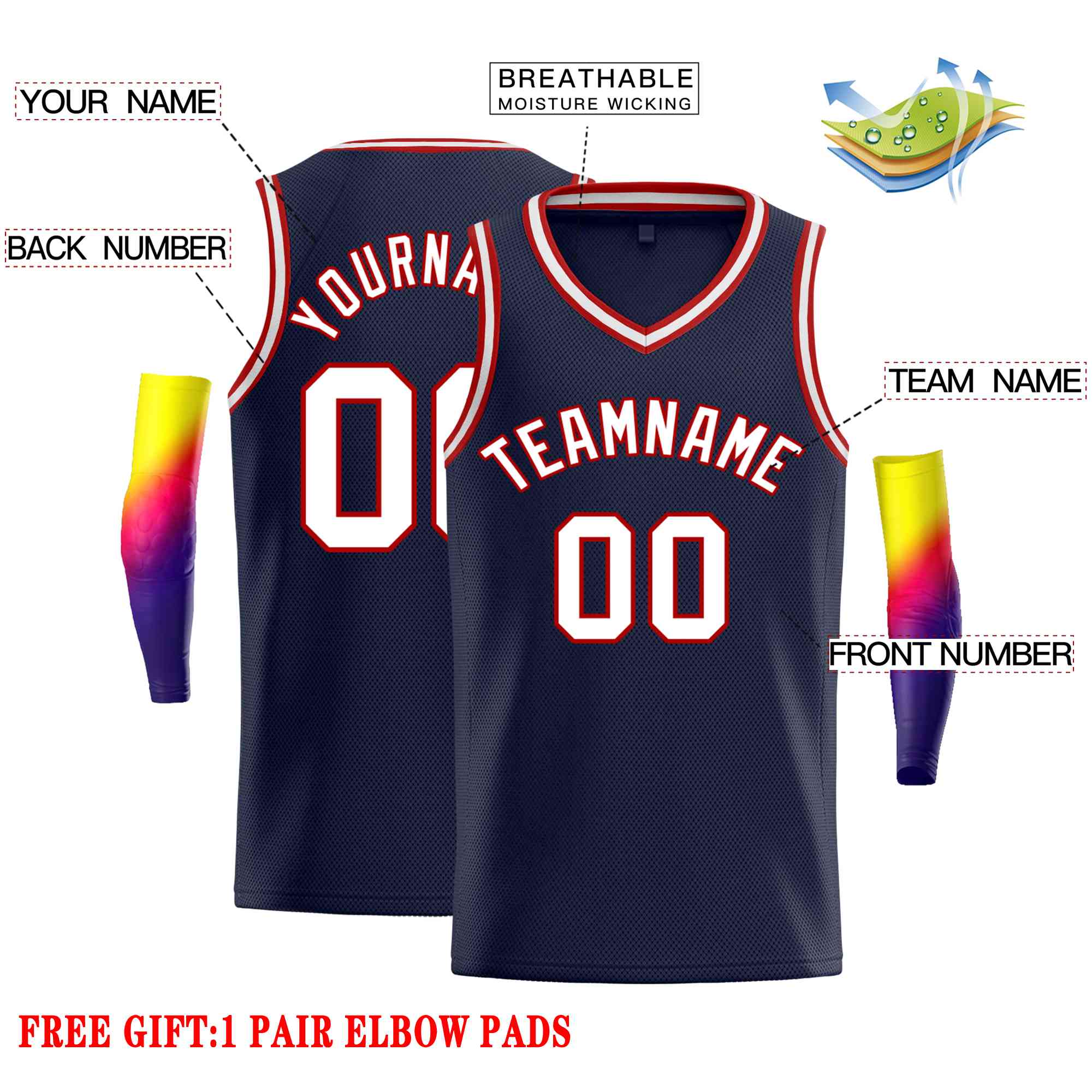 Custom Classic Tops Herren-Freizeit-Basketballtrikot