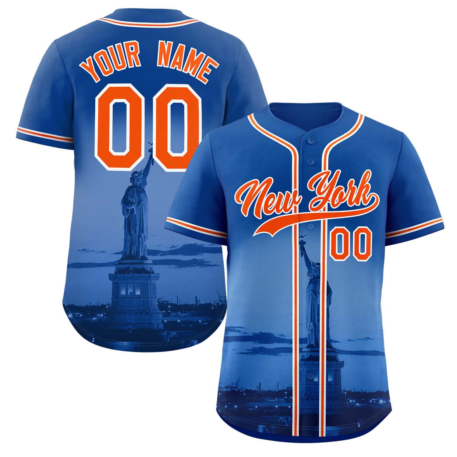 Benutzerdefiniertes New York City Skyline Baseball-Trikot