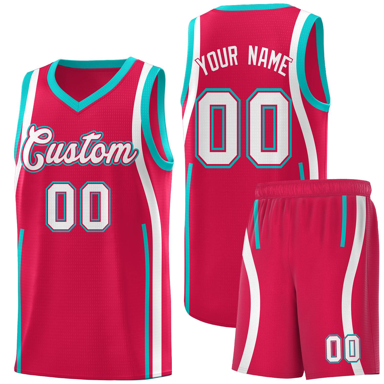 Benutzerdefinierte Basketball-Kits mit Bandmuster