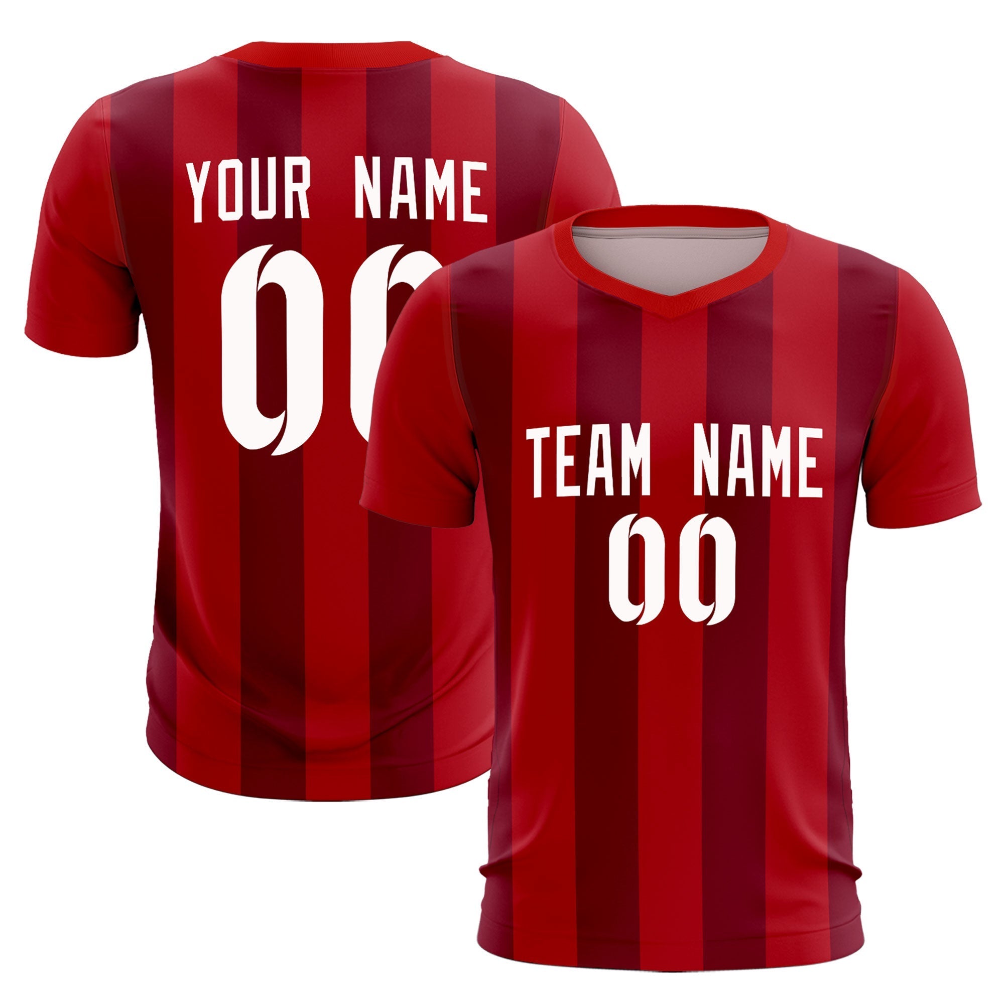 Benutzerdefinierte vertikale Streifen Casual Outdoor-Fußball-Sets-Trikot Benutzerdefinierte vertikale Streifen Casual Outdoor-Fußball-Sets-Trikot