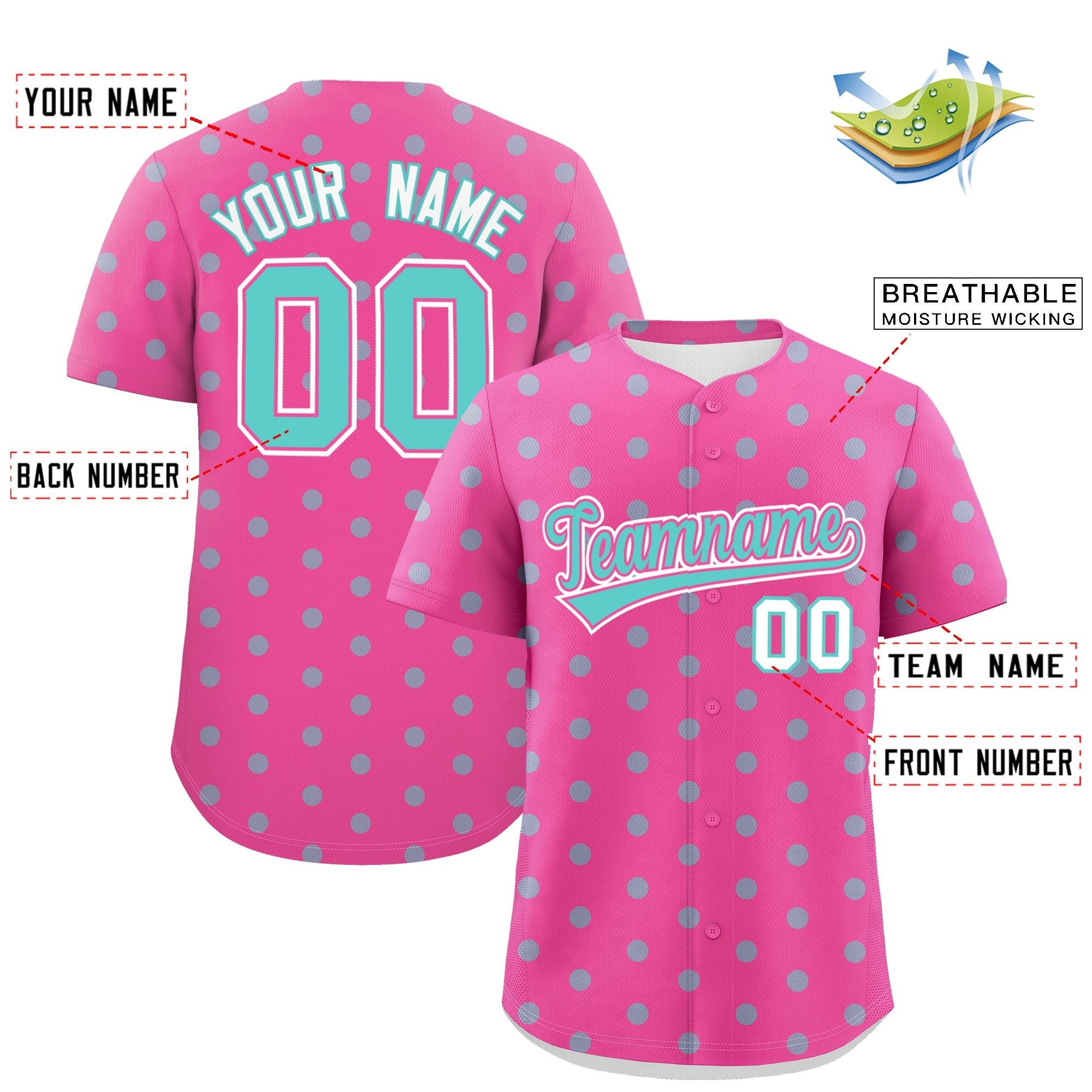 Benutzerdefiniertes, leuchtend grünes, personalisiertes, authentisches Baseball-Trikot mit Polka-Dot-Graffiti-Muster Benutzerdefiniertes, leuchtend grünes, personalisiertes, authentisches Baseball-Trikot mit Polka-Dot-Graffiti-Muster
