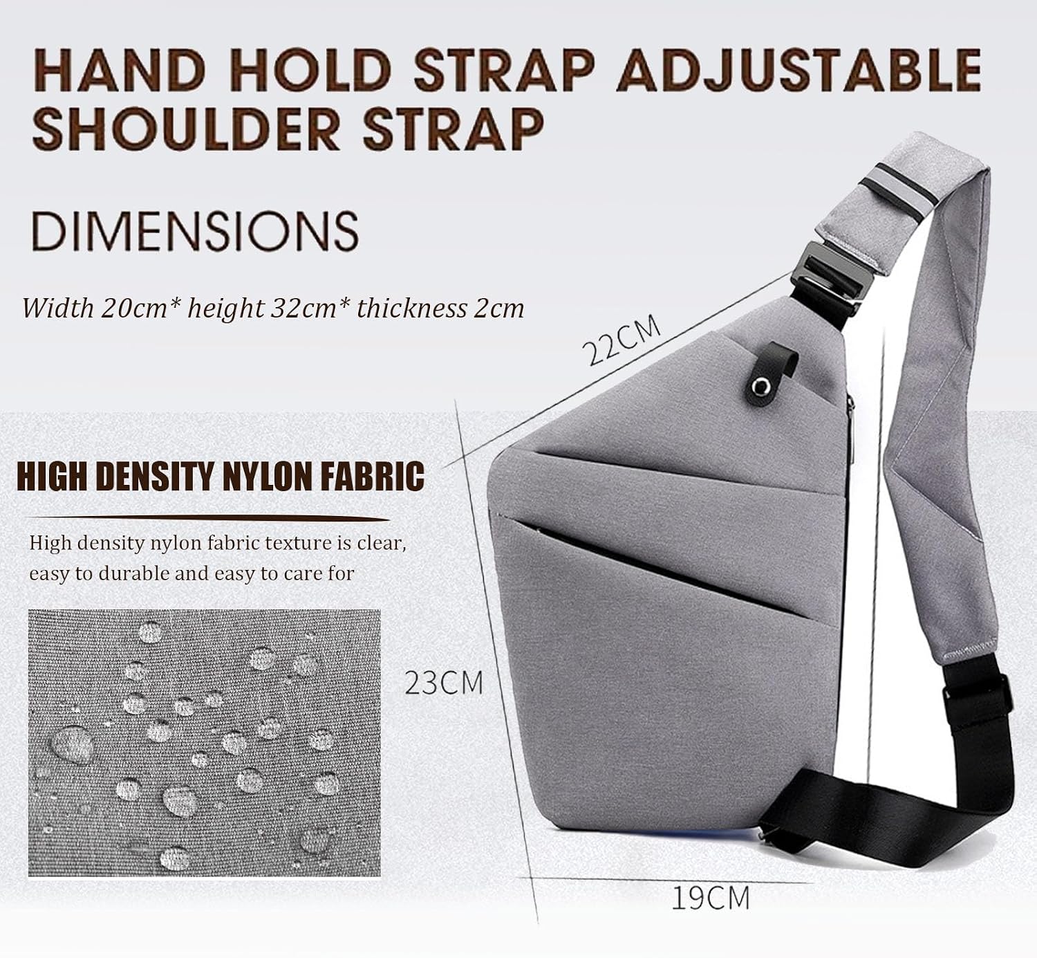 Women's Nylon Triangle Sling Crossbody Bag Women's Nylon Triangle Sling Crossbody Bag