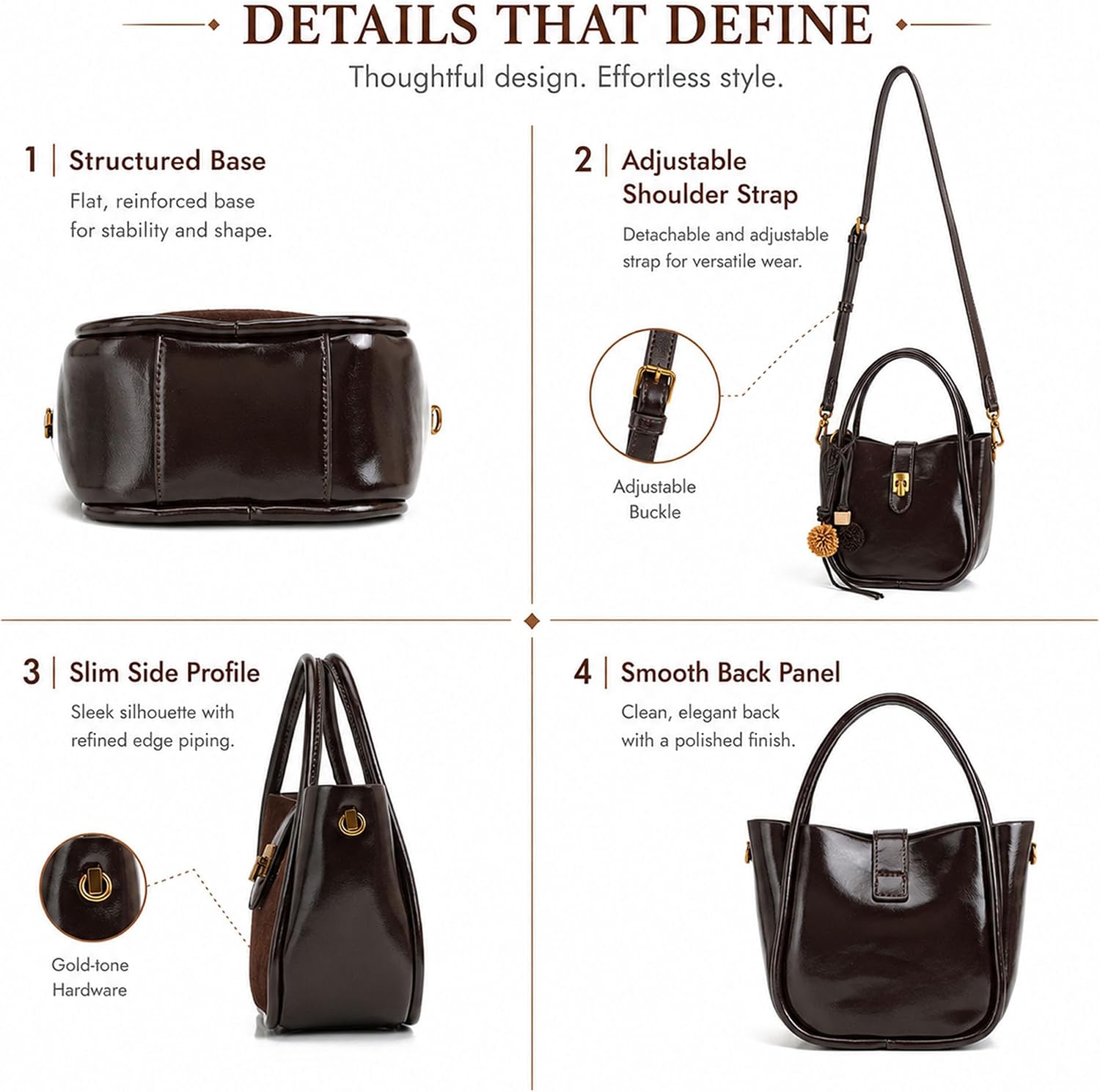 Women's Suede Patchwork Turn-Lock Hobo Handbag, Brown Women's Suede Patchwork Turn-Lock Hobo Handbag, Brown