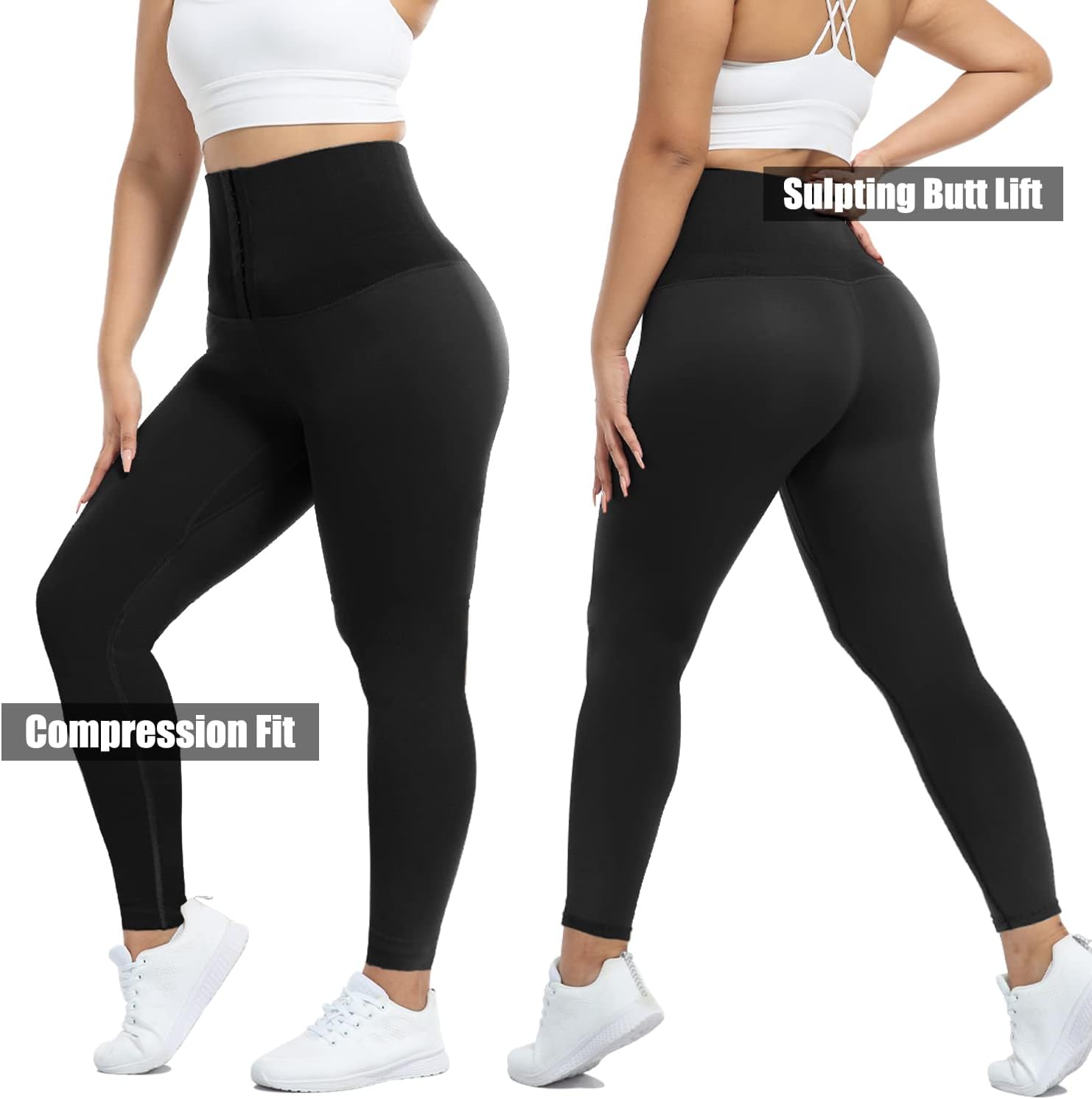 Super High Waist Corset Leggings for Women Shaper with Trainer Compression Yoga Pants