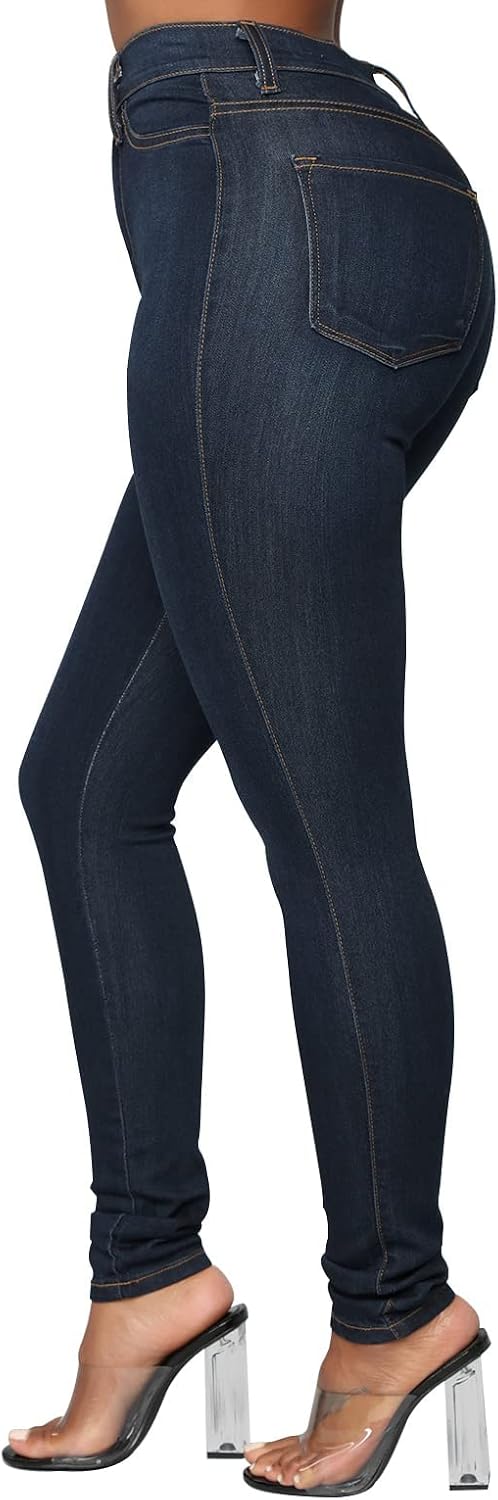 Womens Classic High Waisted Skinny Stretch Butt Lifting Jeans Slim Fit Denim Pants