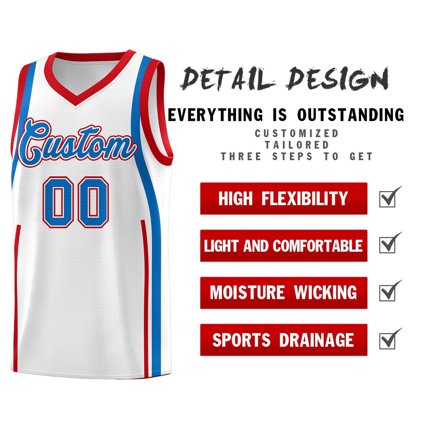 Benutzerdefinierte Basketball-Kits mit Bandmuster