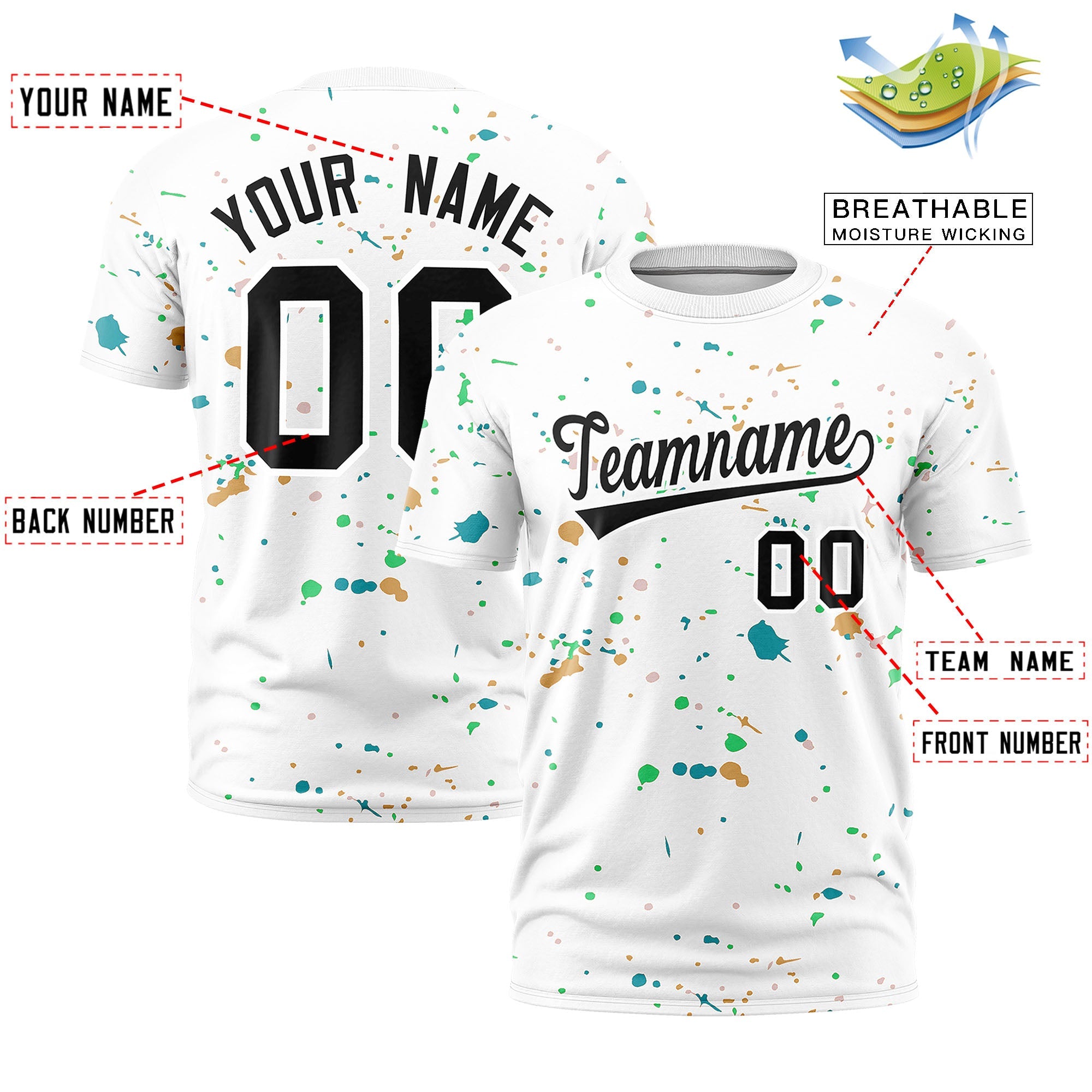 Benutzerdefiniertes Spray Painting Graffiti-Muster-Personalisierungs-T-Shirt