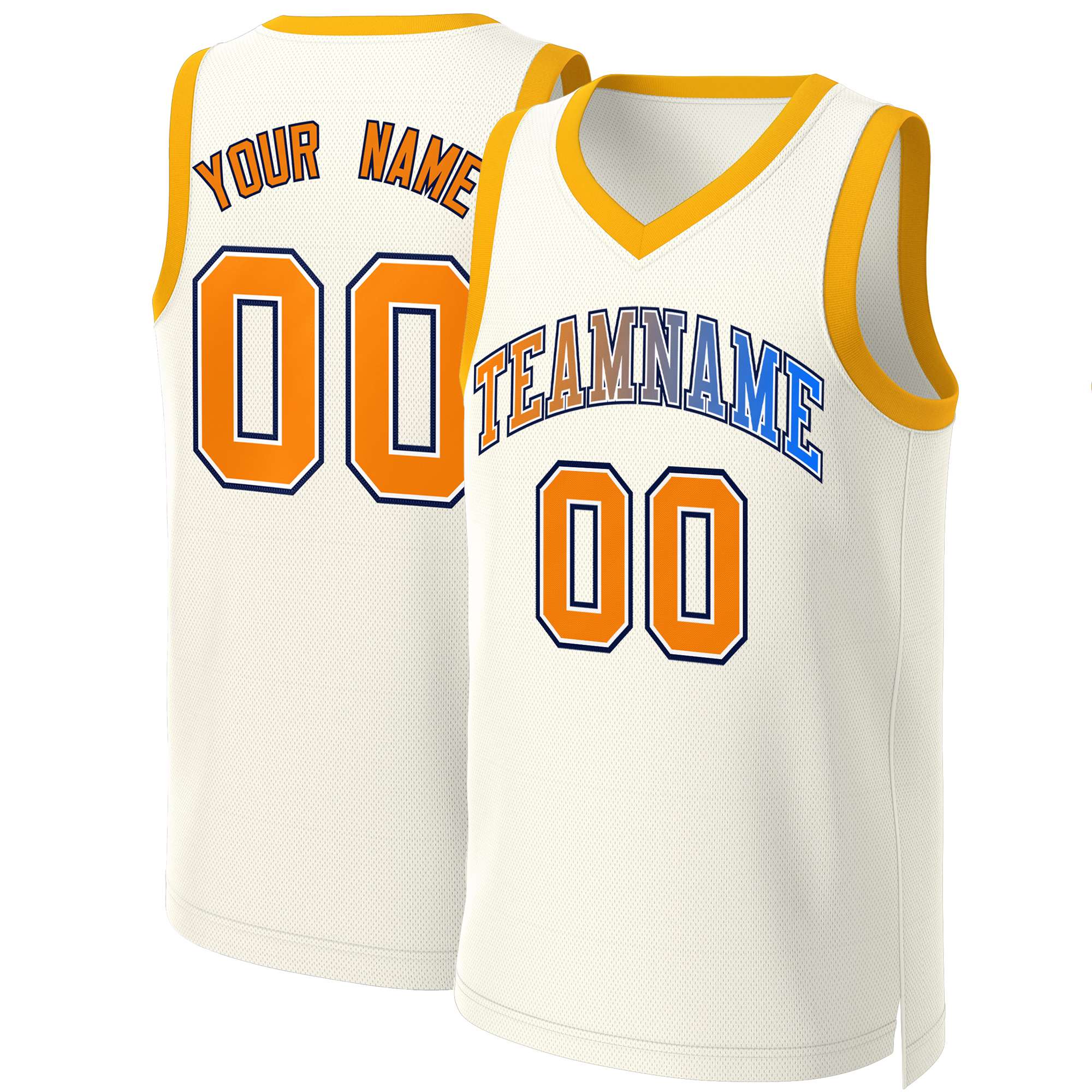 Benutzerdefiniertes Basketballtrikot mit klassischem Farbverlauf und modischen Oberteilen