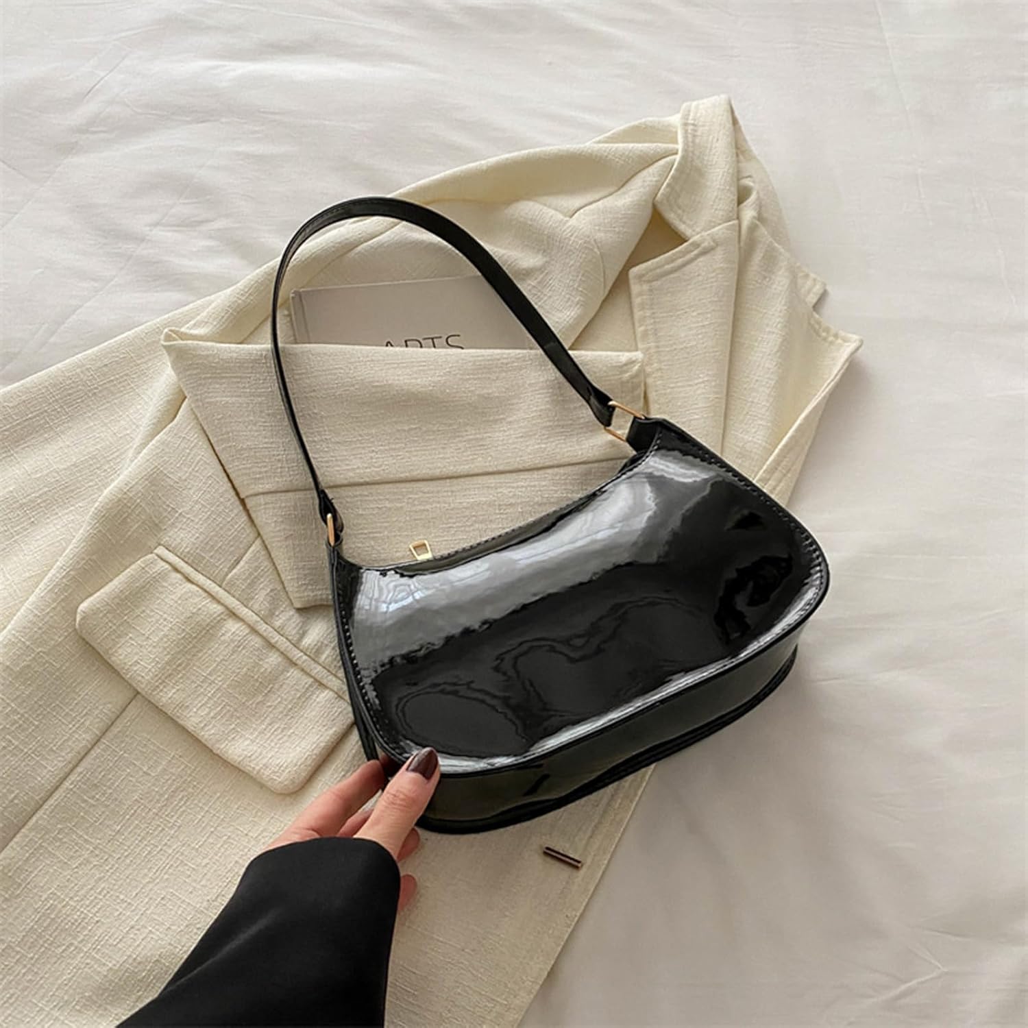 Contemporary Shoulder Bag Purse with Zippered Closure Stylish Underarm Bag PU Leather Satchel Handbag for Women Women & 39 s Out Contemporary Shoulder Bag Purse with Zippered Closure Stylish Underarm Bag PU Leather Satchel Handbag for Women Women & 39 s Out