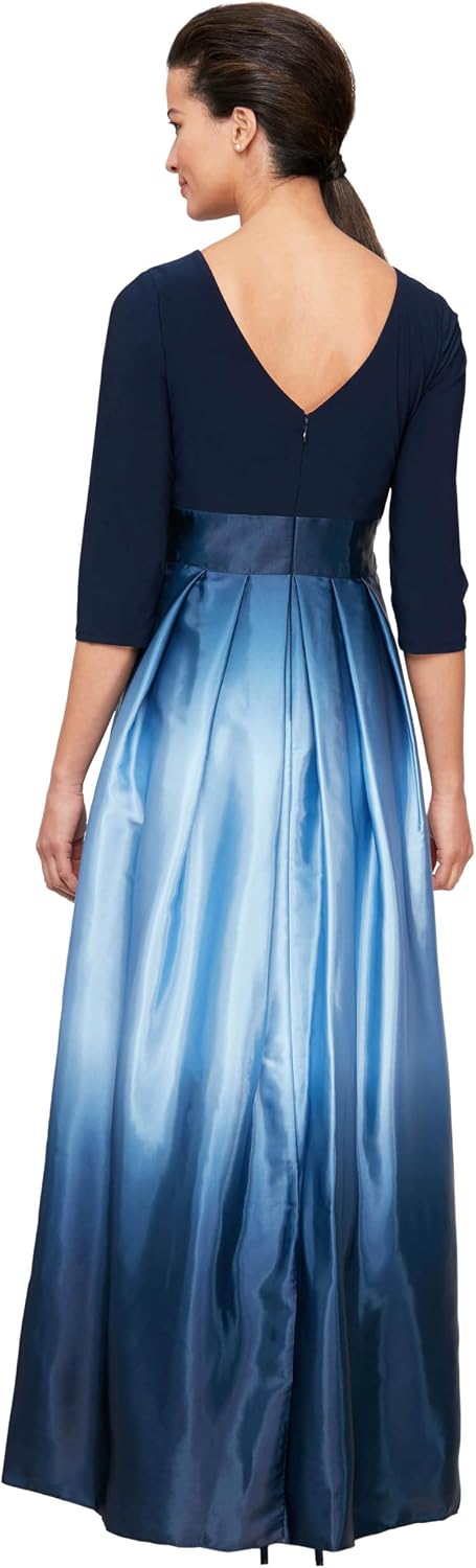Women's 3\/4 Sleeve Long Satin Mother of the Bride Dress with Pockets, Formal Party Gown Women's 3\/4 Sleeve Long Satin Mother of the Bride Dress with Pockets, Formal Party Gown