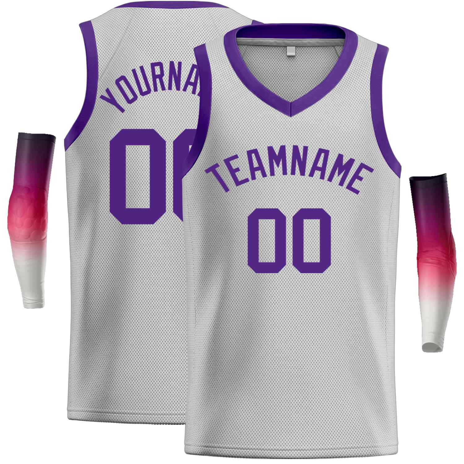 Benutzerdefiniertes Purple-Classic Tops Herren-Freizeit-Basketballtrikot