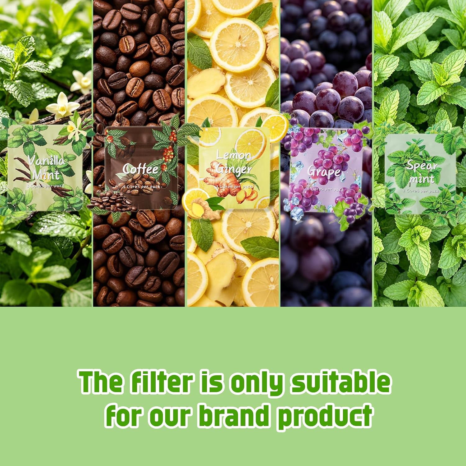 Natural Aroma Stick Refill Cores 5 Flavors Natural Aroma Stick Refill Cores 5 Flavors