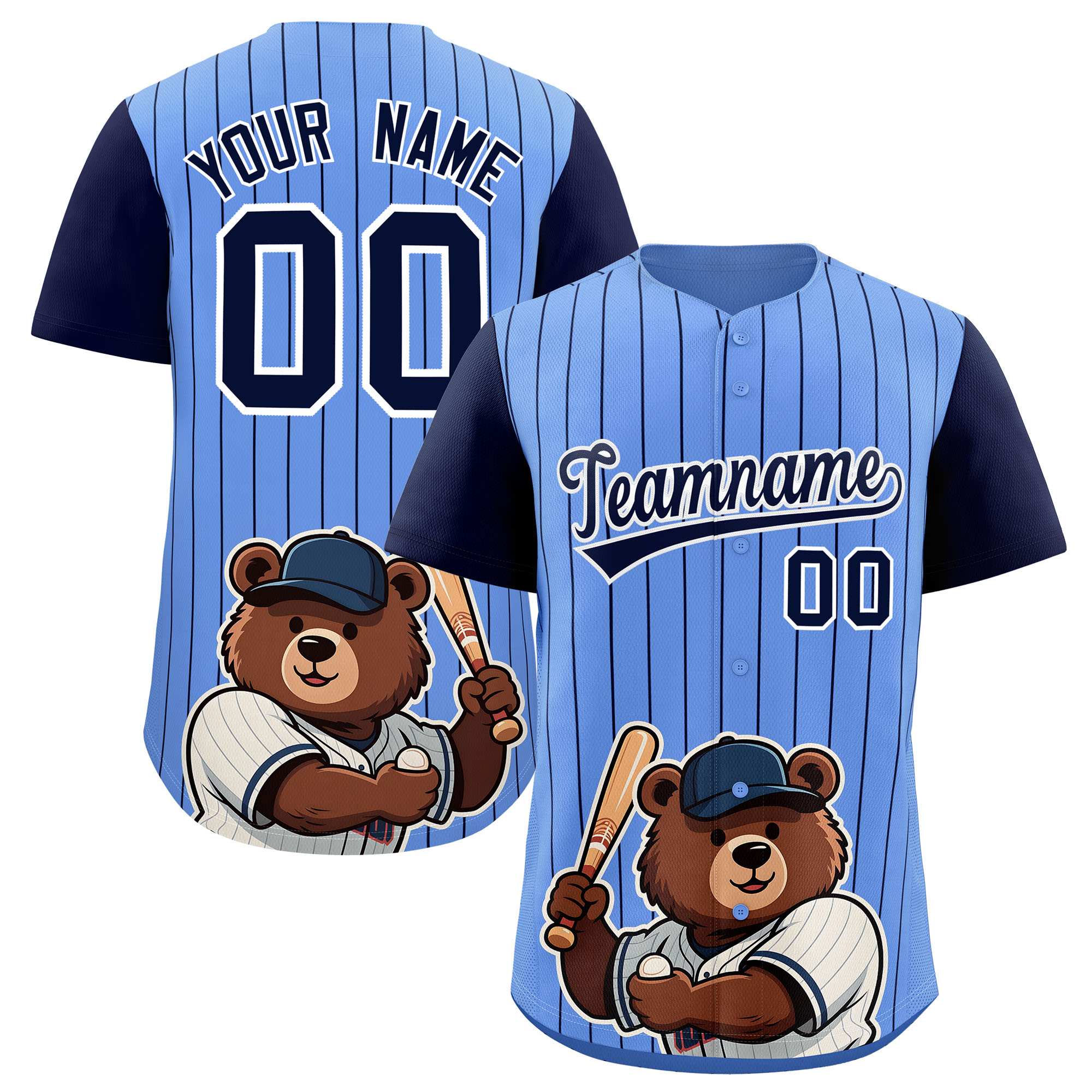 Authentisches Baseball-Trikot mit individuellem Streifen-Tiere-Graffiti-Muster, Raglanärmeln Authentisches Baseball-Trikot mit individuellem Streifen-Tiere-Graffiti-Muster, Raglanärmeln
