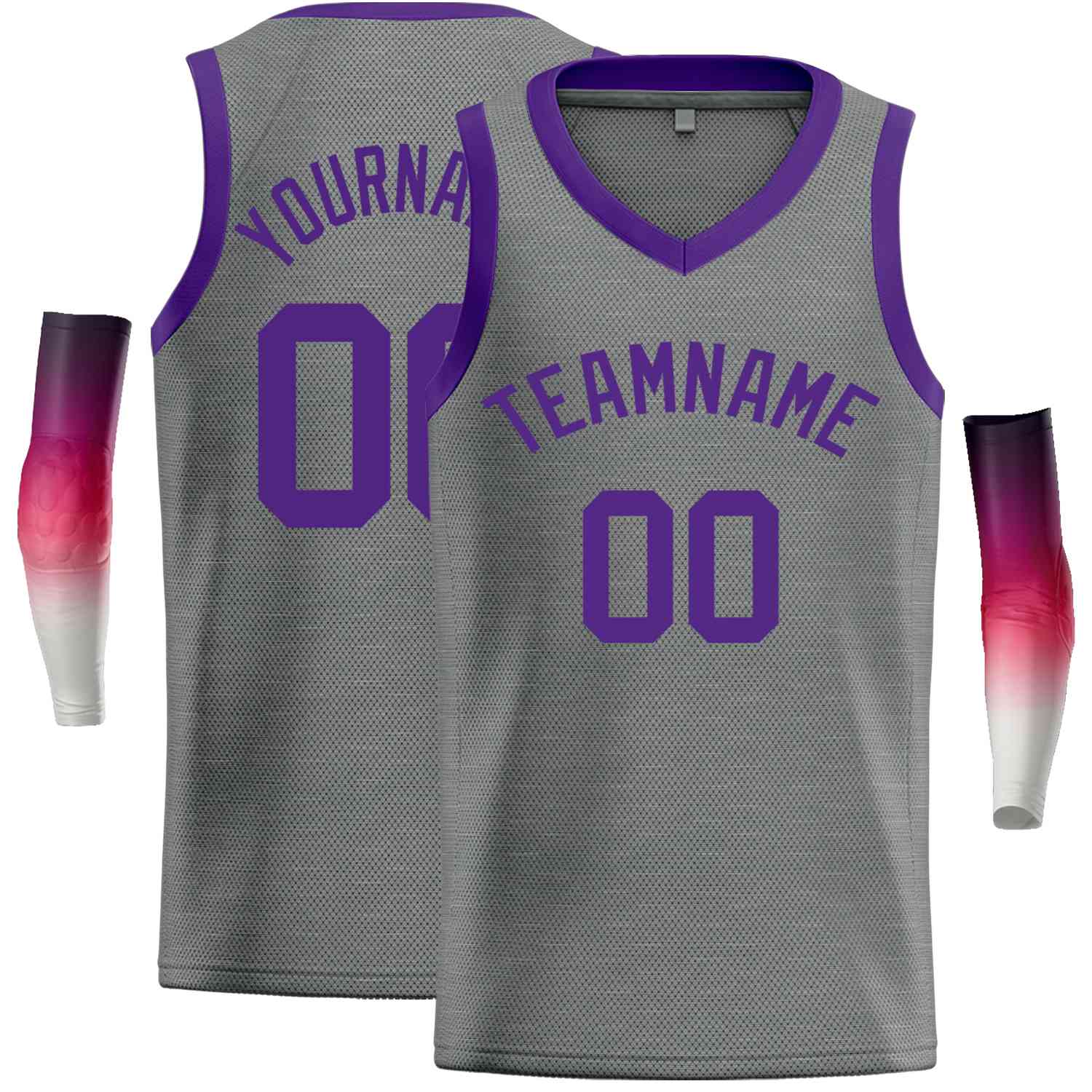 Benutzerdefiniertes Purple-Classic Tops Herren-Freizeit-Basketballtrikot