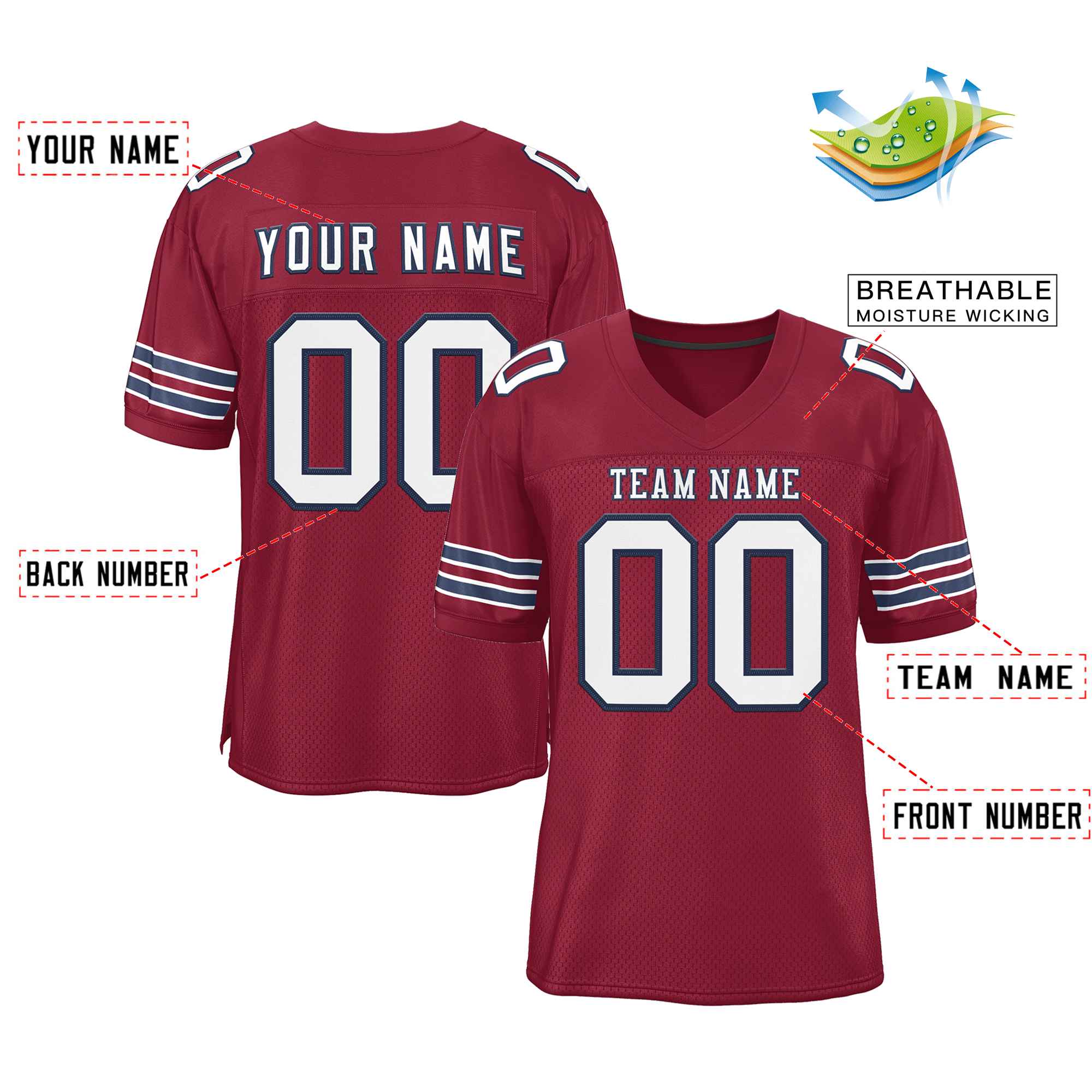 Maßgeschneidertes authentisches Fußballtrikot im klassischen Stil