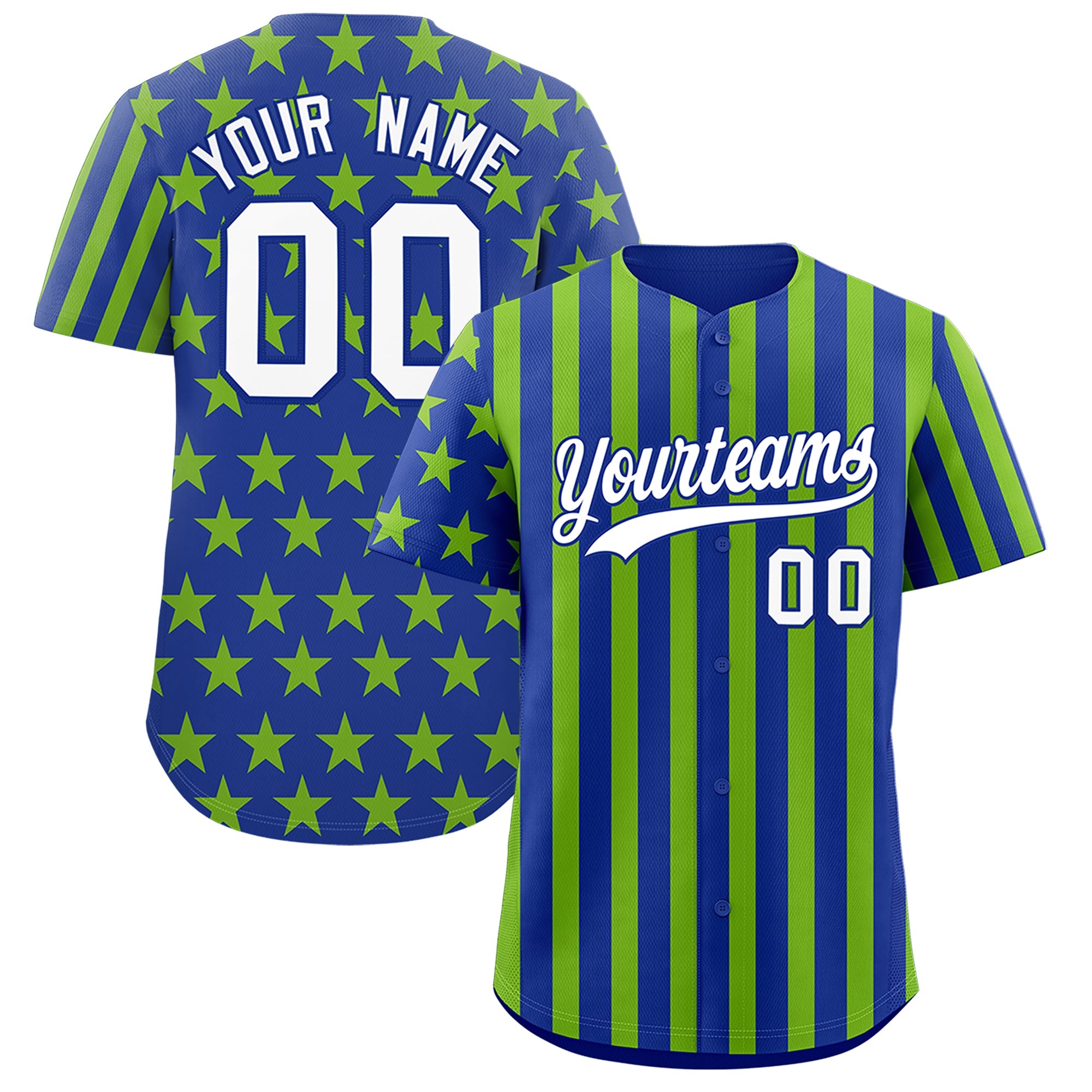 Benutzerdefiniertes Graffiti-Muster-Baseball-Trikot mit amerikanischer Flagge