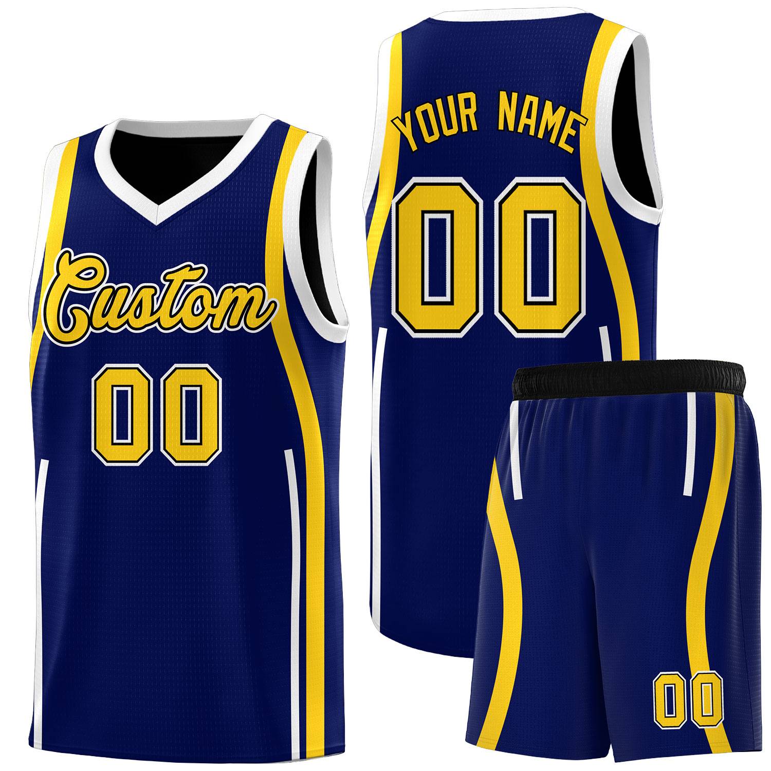 Benutzerdefinierte Basketball-Kits mit Bandmuster