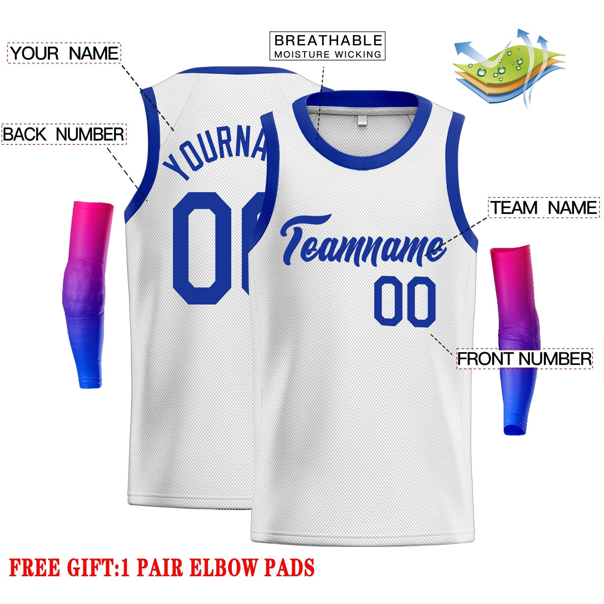 Custom Classic Tops Herren-Freizeit-Basketballtrikot