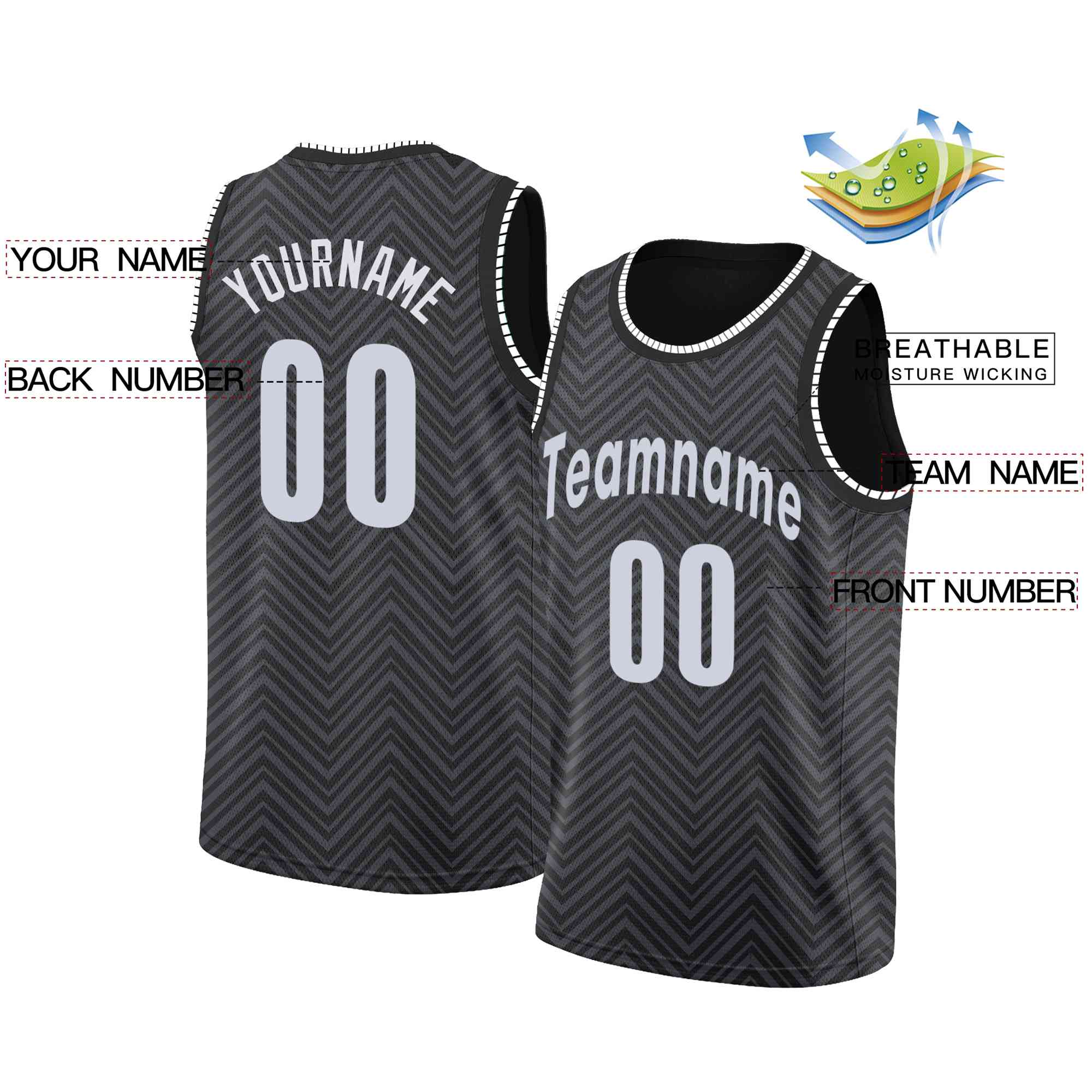 Custom Classic Tops Mesh Sport Basketball-Trikot