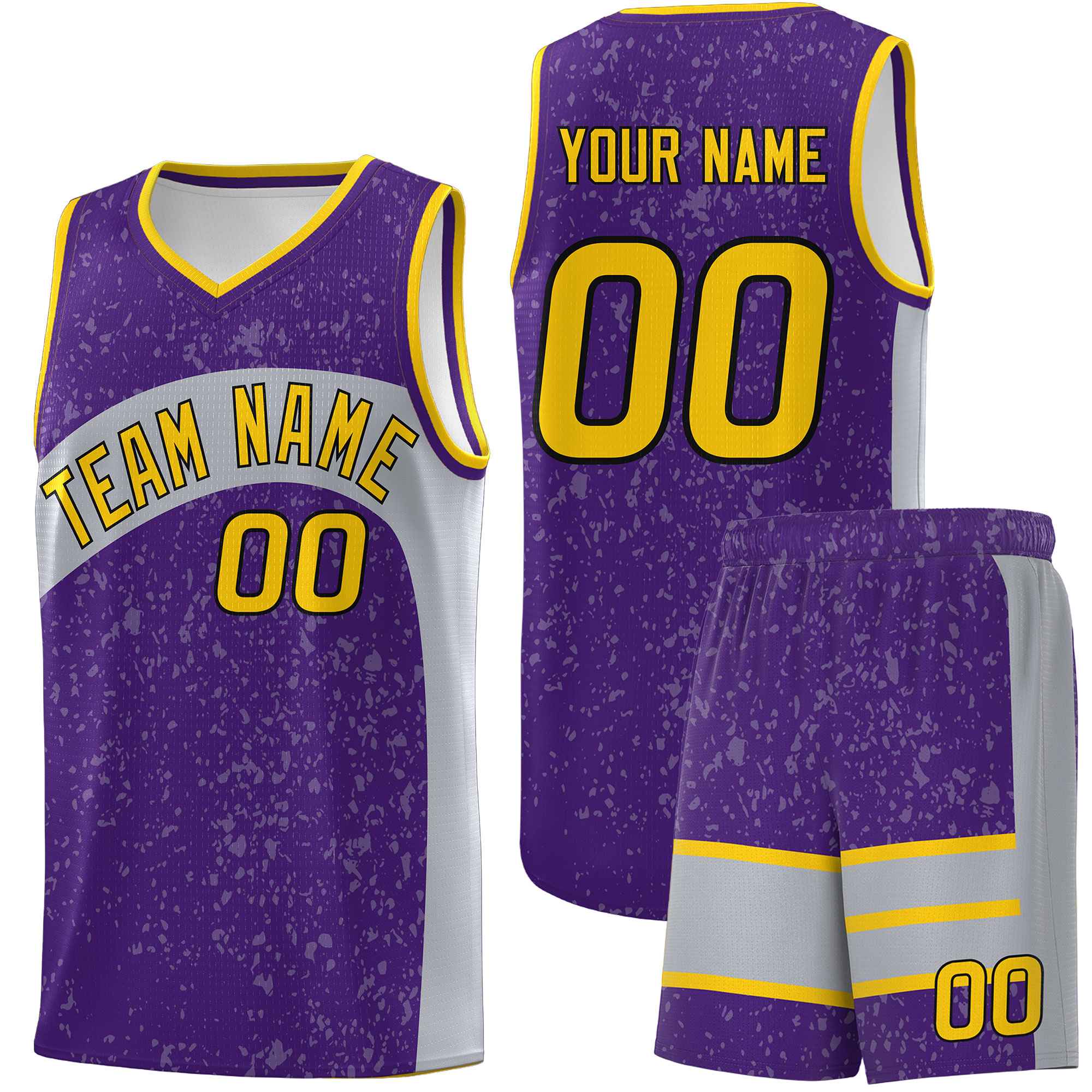 Benutzerdefiniertes Punkt-Graffiti-Muster, unregelmäßige Teamnamen, Sportuniform-Basketballtrikot