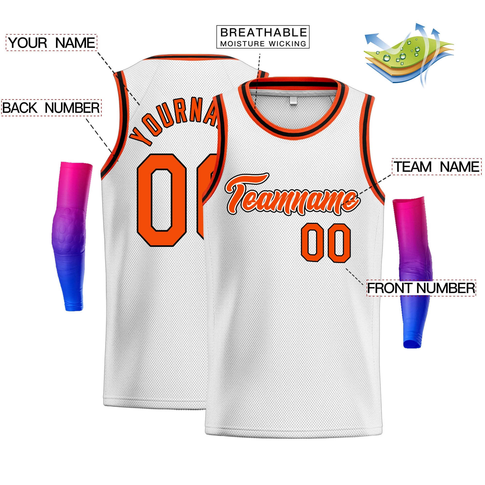 Benutzerdefinierte klassische Tops Fashion Sportwear Basketball-Trikot