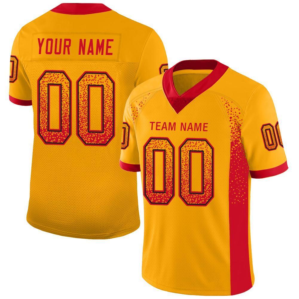 Custom Scarlet-Black Drift Fashion Mesh Authentic Football Jersey