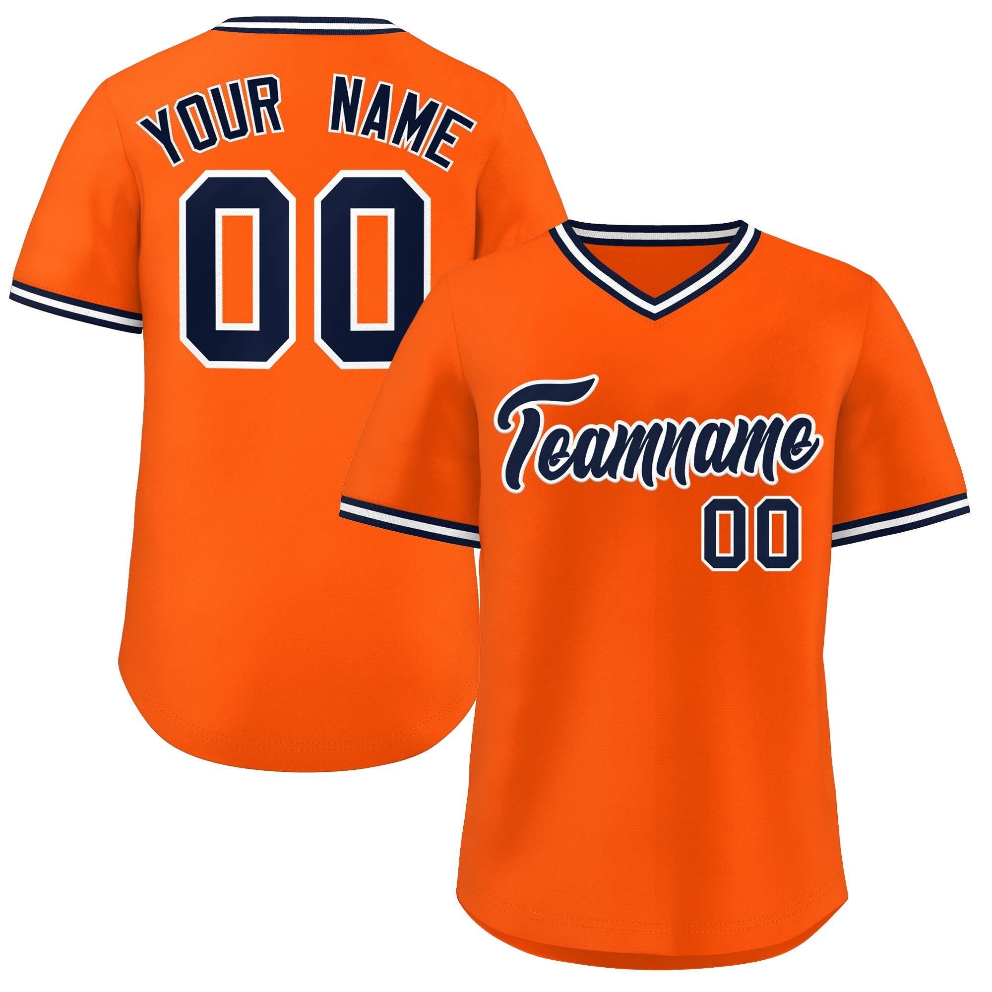 Benutzerdefiniertes authentisches Pullover-Baseballtrikot im klassischen Stil mit V-Ausschnitt