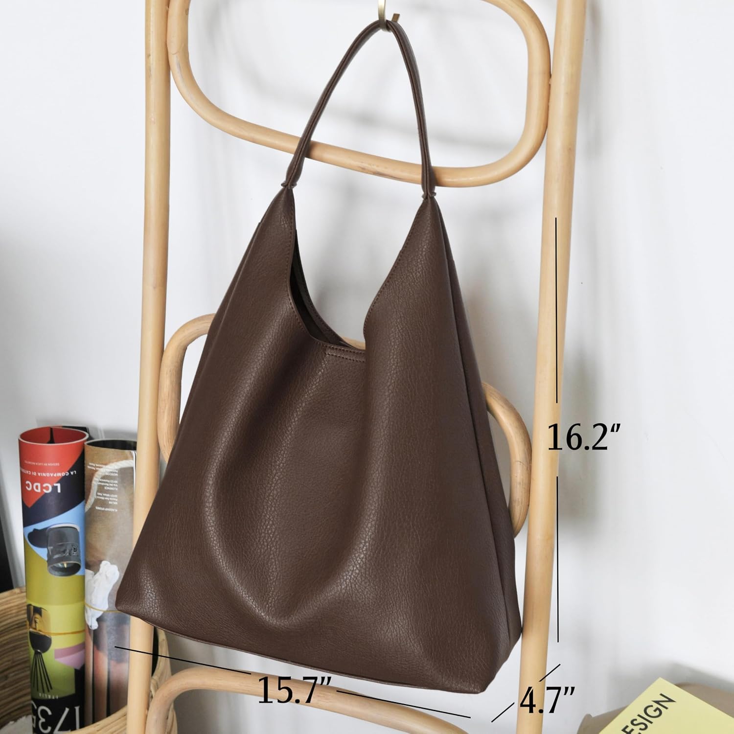 Women's Canvas Tote Bag Brown Large