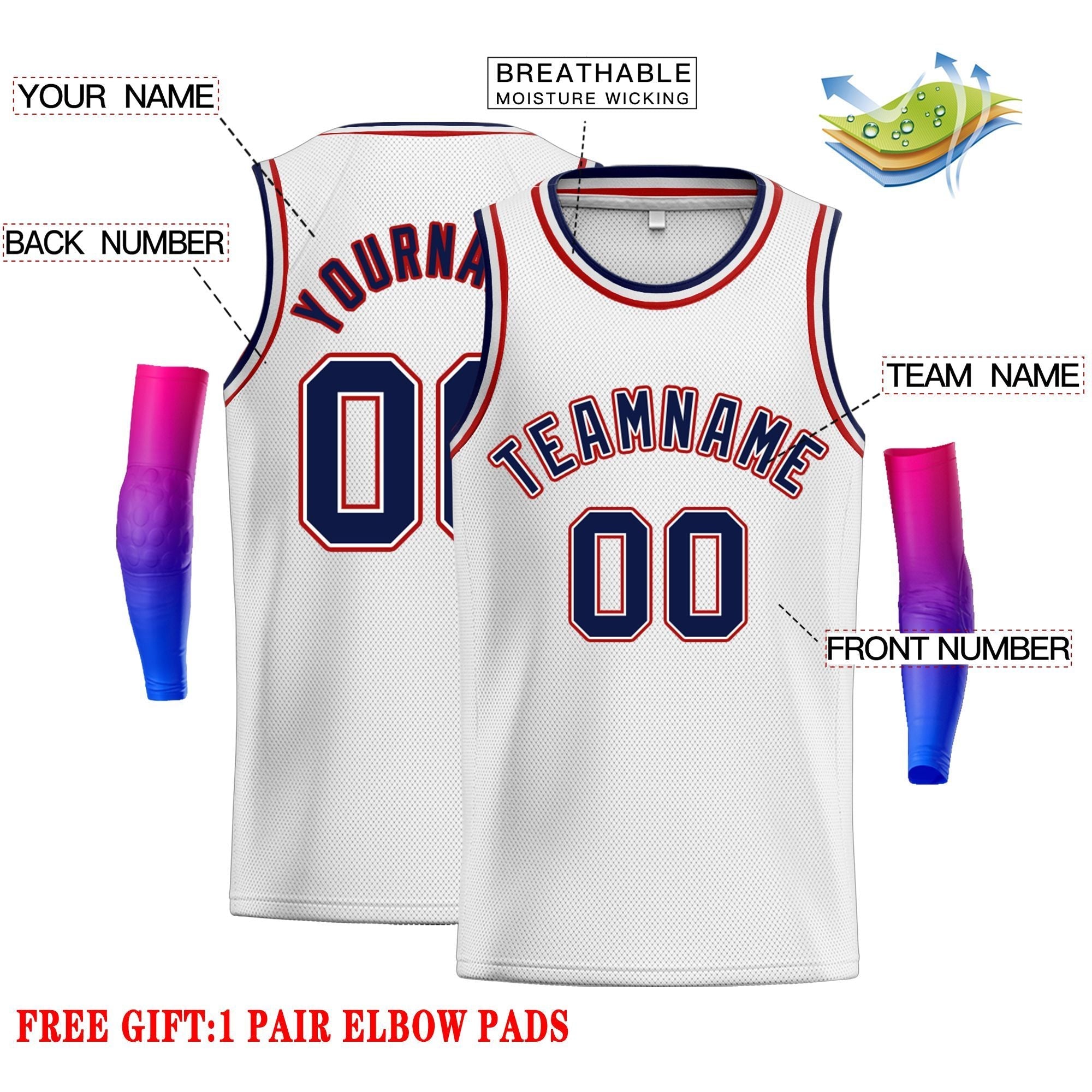 Custom Classic Tops Herren-Freizeit-Basketballtrikot