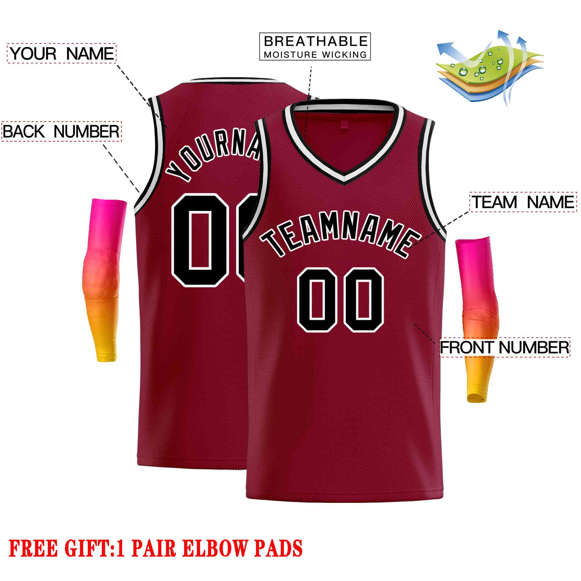 Custom Classic Tops Herren-Freizeit-Basketballtrikot