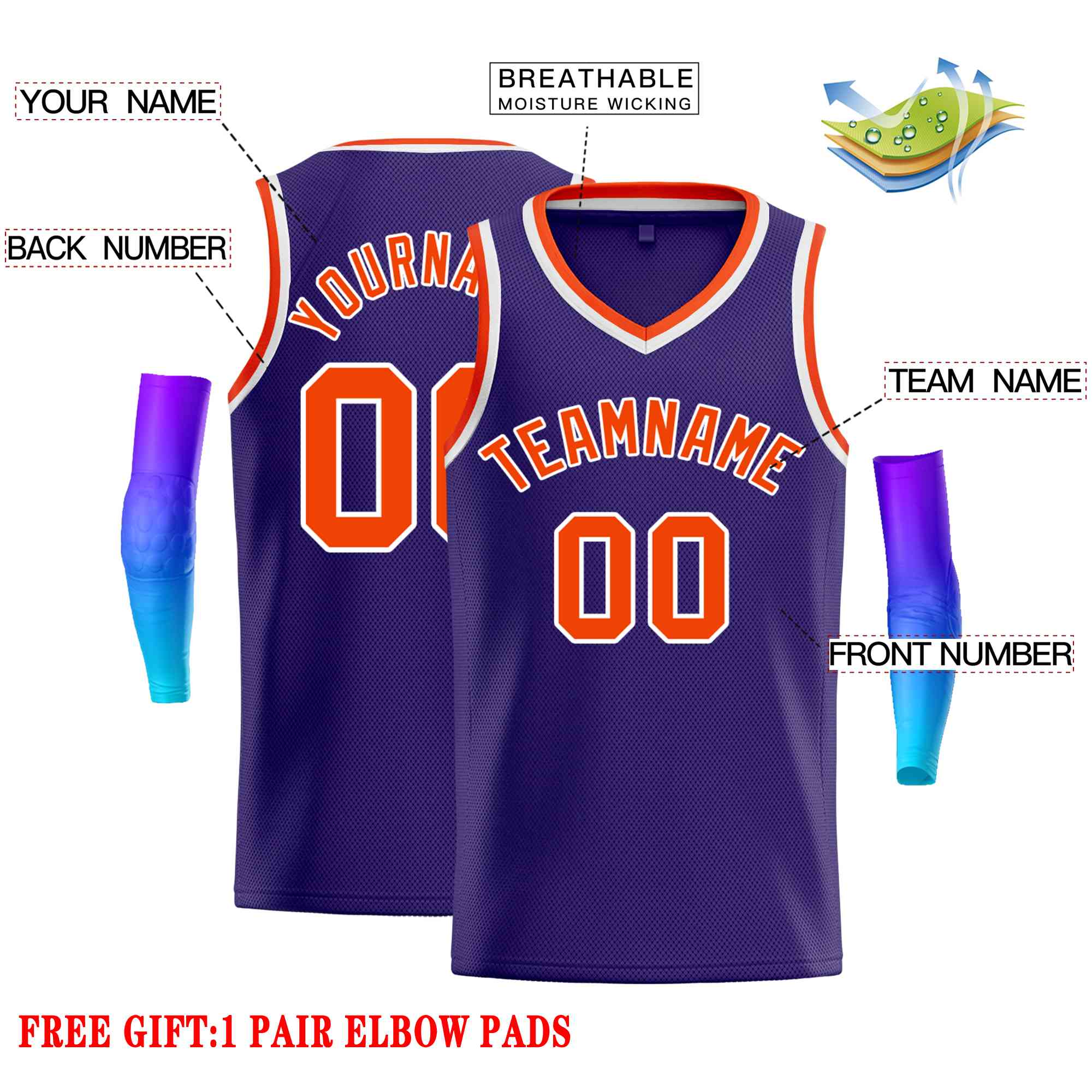 Custom Classic Tops Herren-Freizeit-Basketballtrikot