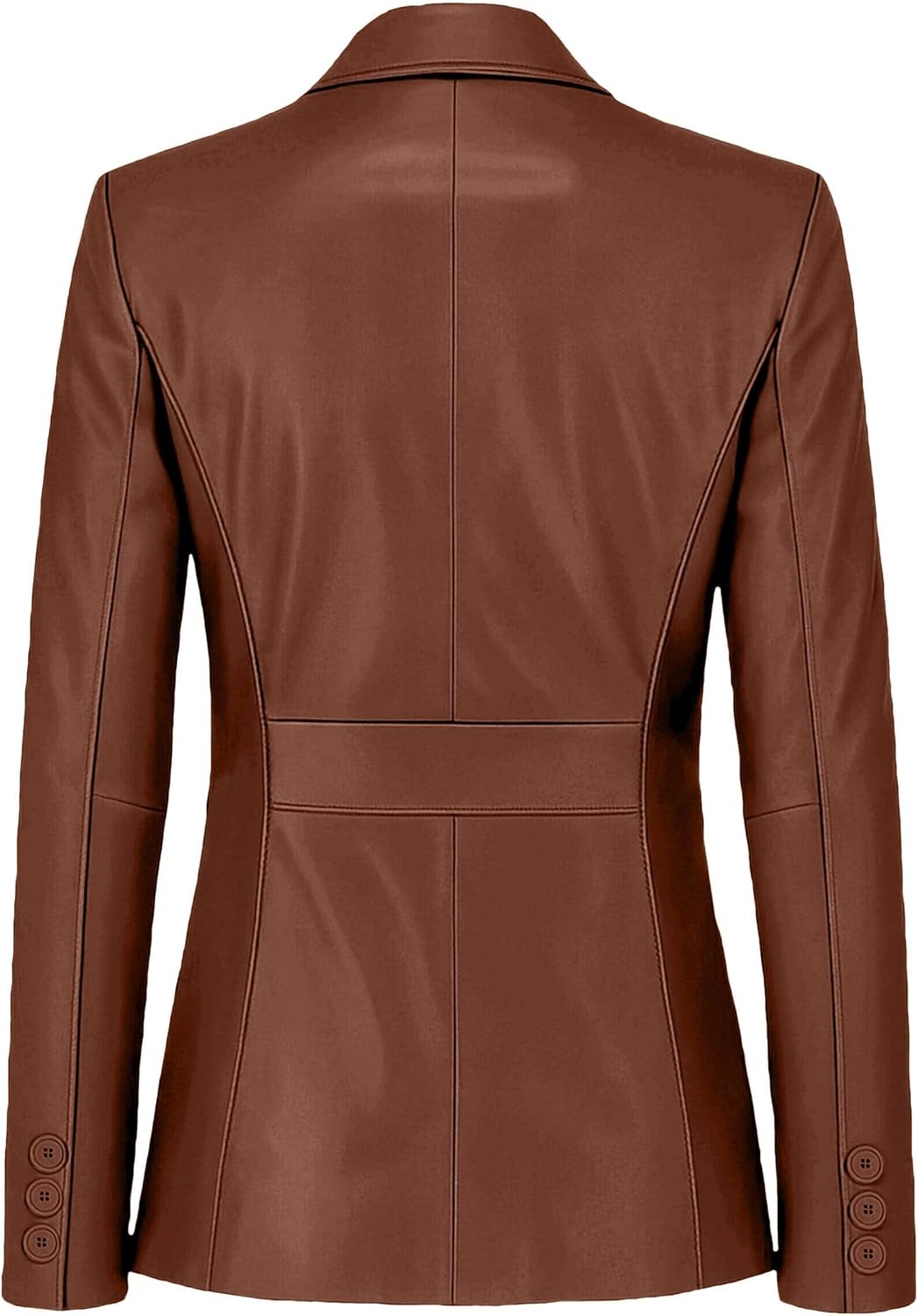 Women's Leather Blazer Jacket - Sports Style Real Lambskin Blazers & Coats Women's Leather Blazer Jacket - Sports Style Real Lambskin Blazers & Coats