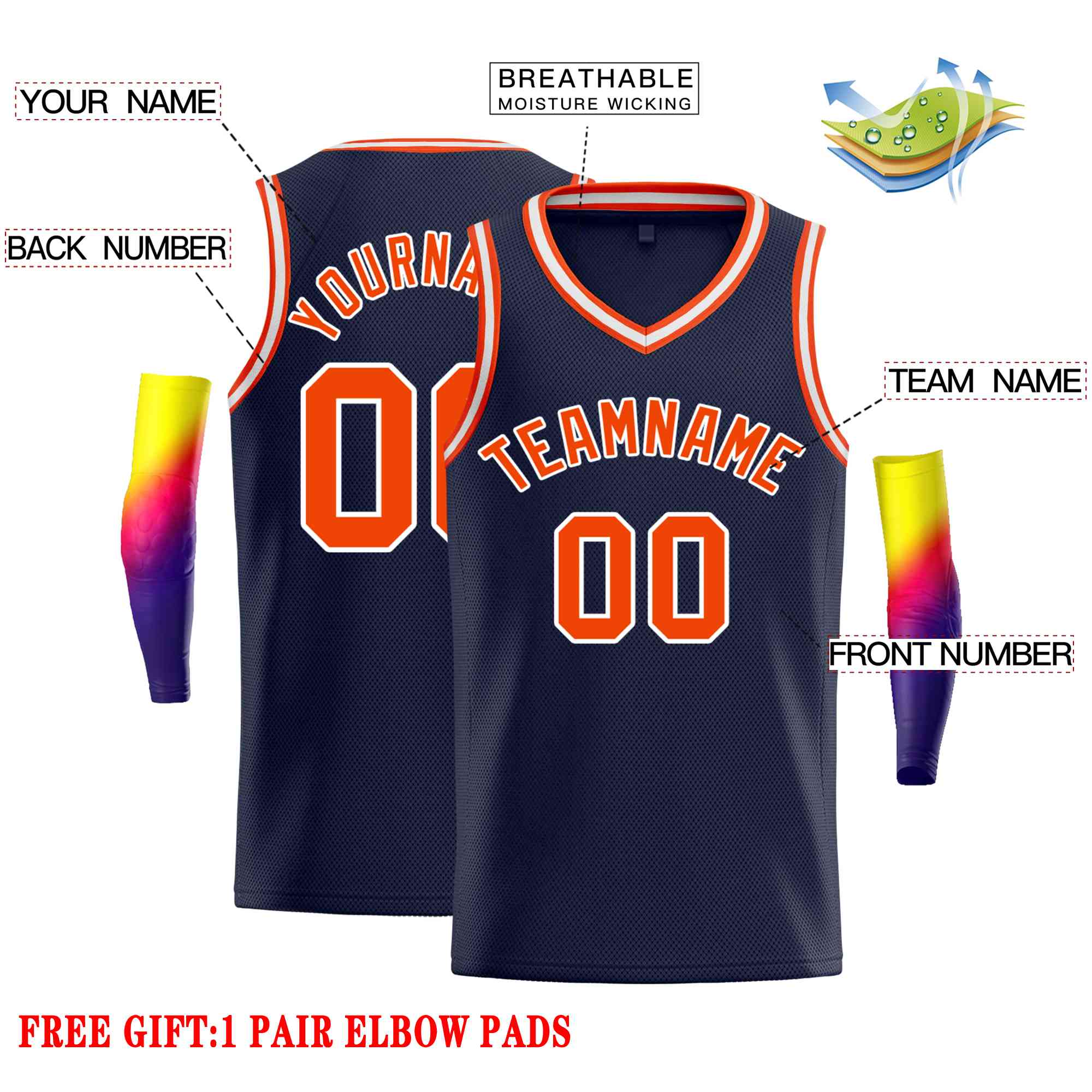 Custom Classic Tops Herren-Freizeit-Basketballtrikot
