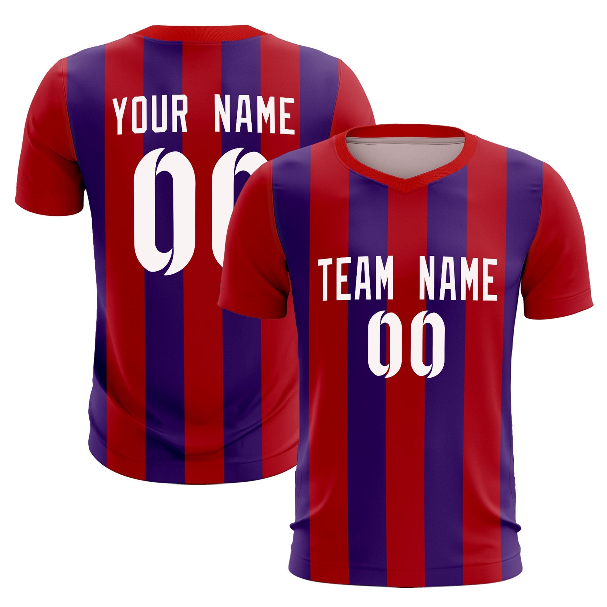 Benutzerdefinierte vertikale Streifen Casual Outdoor-Fußball-Sets-Trikot Benutzerdefinierte vertikale Streifen Casual Outdoor-Fußball-Sets-Trikot