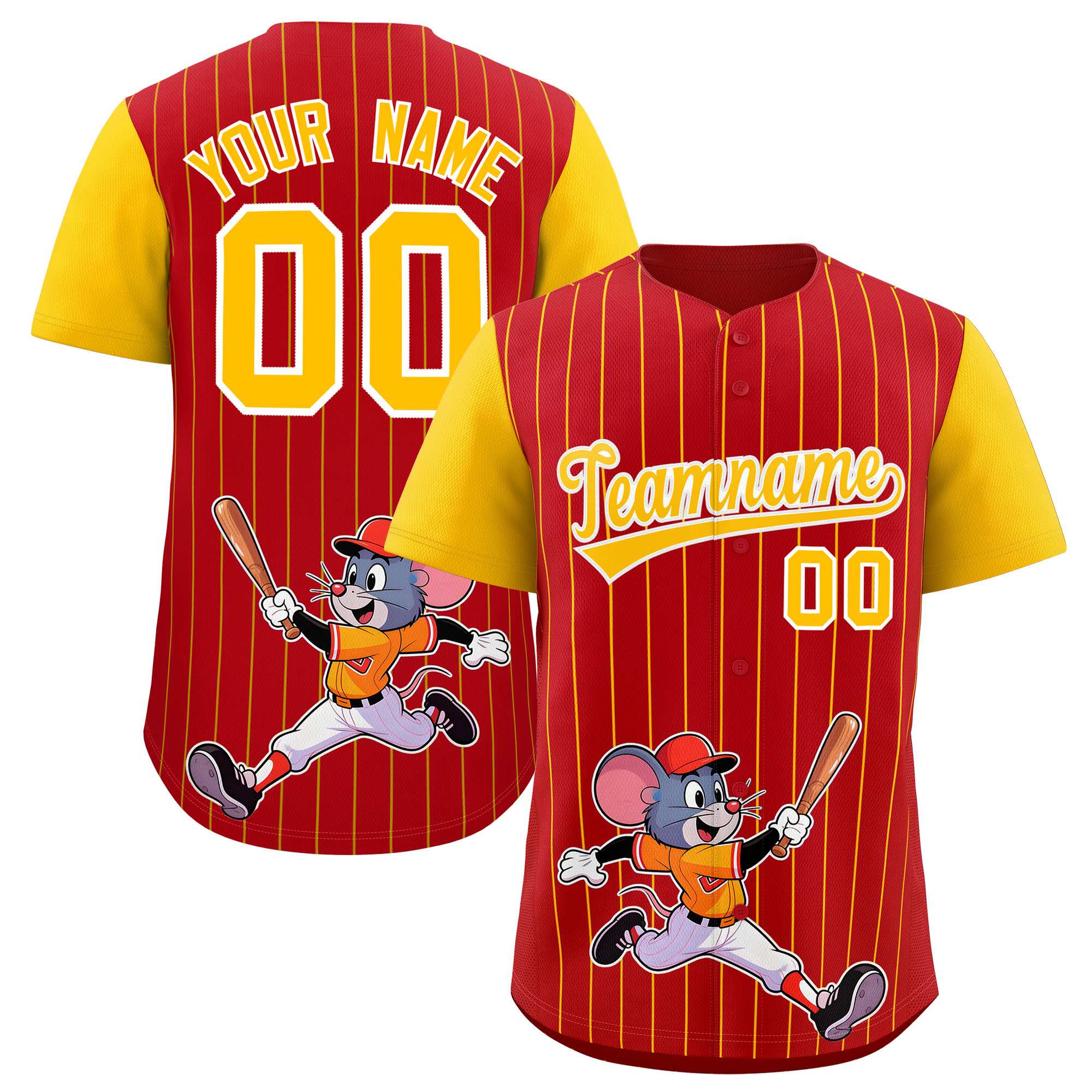 Authentisches Baseball-Trikot mit individuellem Streifen-Tiere-Graffiti-Muster, Raglanärmeln Authentisches Baseball-Trikot mit individuellem Streifen-Tiere-Graffiti-Muster, Raglanärmeln