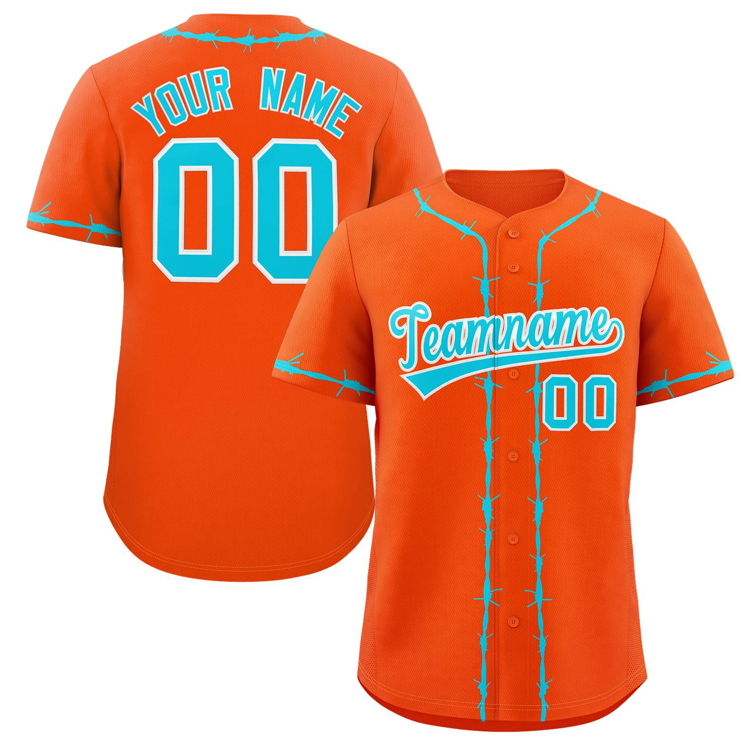 Benutzerdefiniertes, geripptes, authentisches Thorns-Baseballtrikot im klassischen Stil