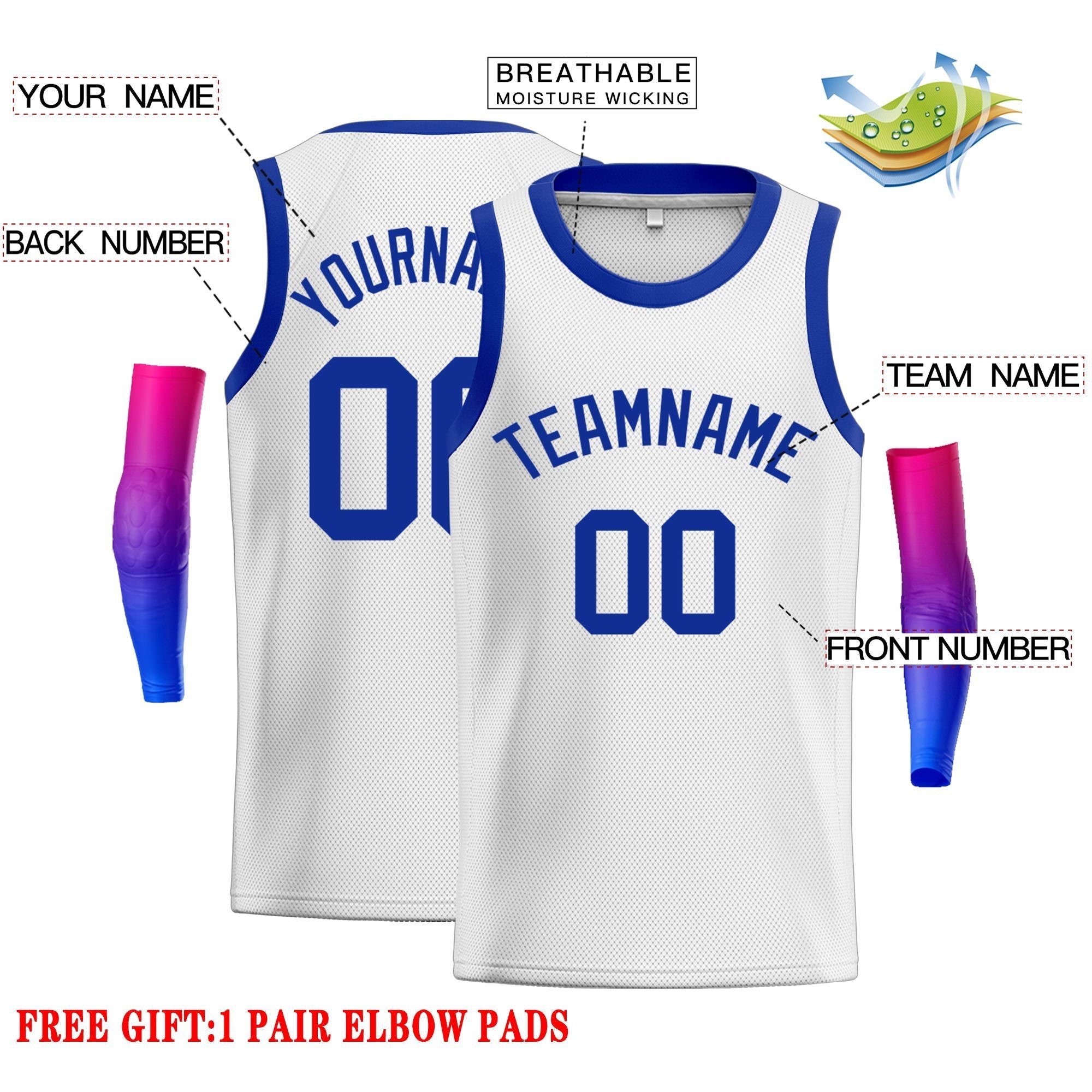 Custom Classic Tops Herren-Freizeit-Basketballtrikot
