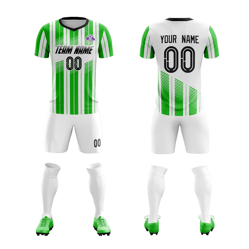 Benutzerdefinierte grün-weiße Herren-Fußball-Sets-Trikot
