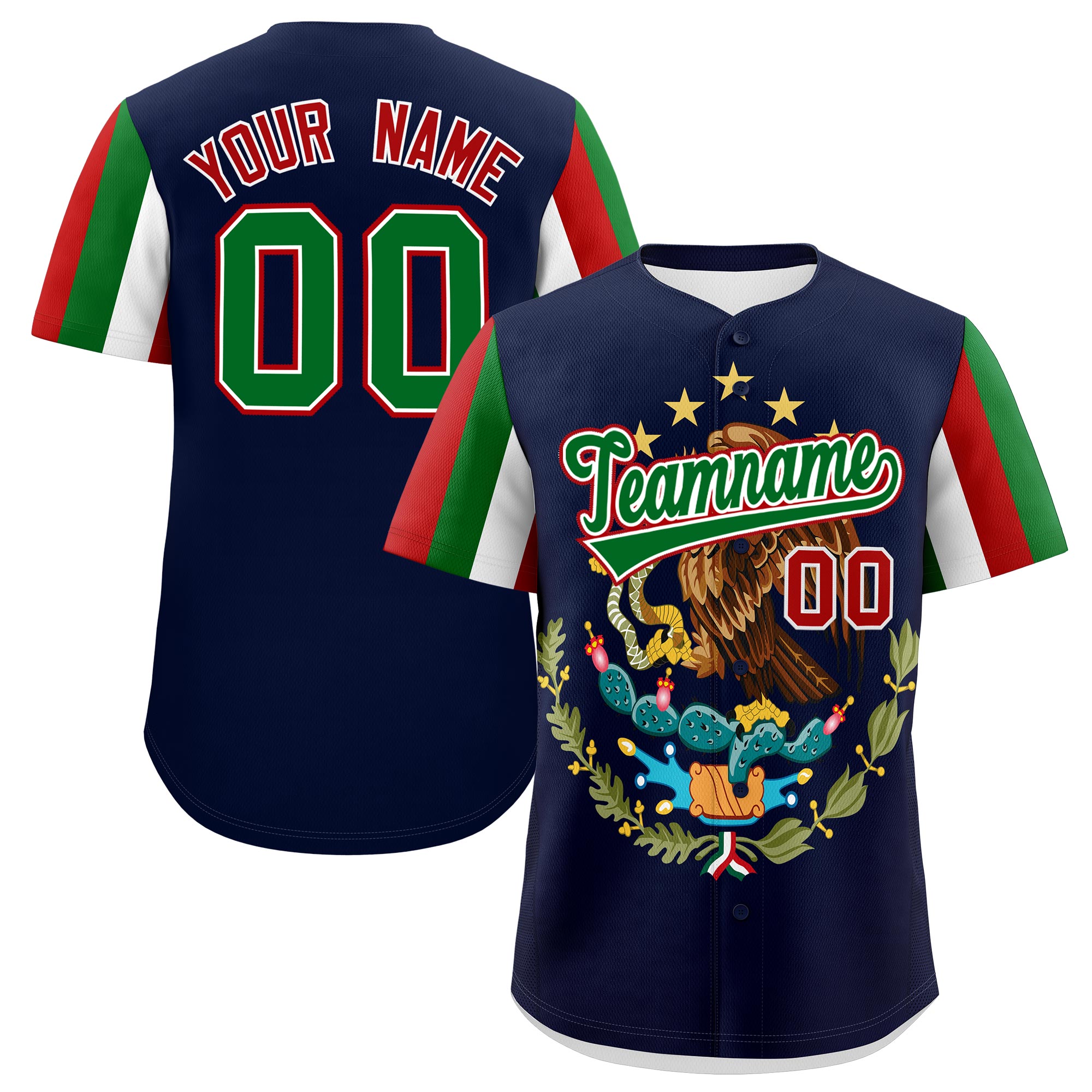Benutzerdefiniertes Baseball-Trikot aus Stretchstoff mit Graffiti-Muster im mexikanischen Stil Benutzerdefiniertes Baseball-Trikot aus Stretchstoff mit Graffiti-Muster im mexikanischen Stil
