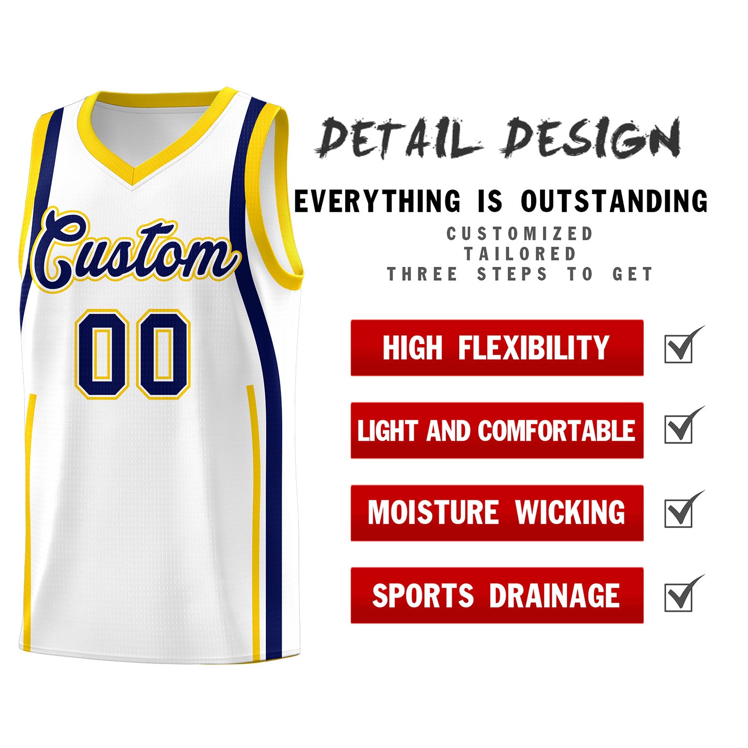 Benutzerdefinierte Basketball-Kits mit Bandmuster
