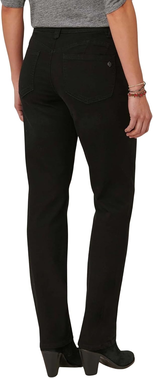Women's Slim Straight Jegging Jeans Black Mid Rise Women's Slim Straight Jegging Jeans Black Mid Rise