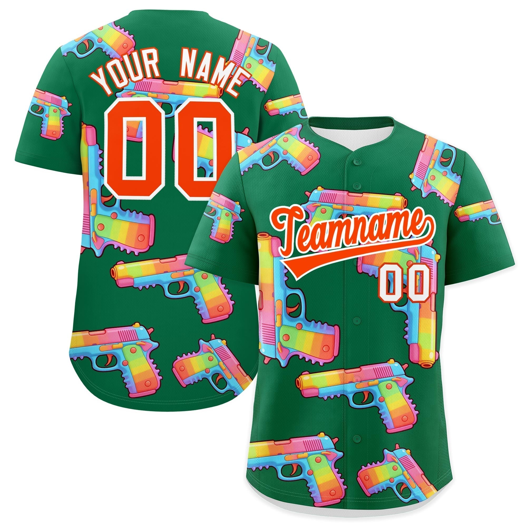 Individuelles, mit Zucker überzogenes, leichtes Baseball-Trikot mit Feuerkraft-Graffiti-Muster