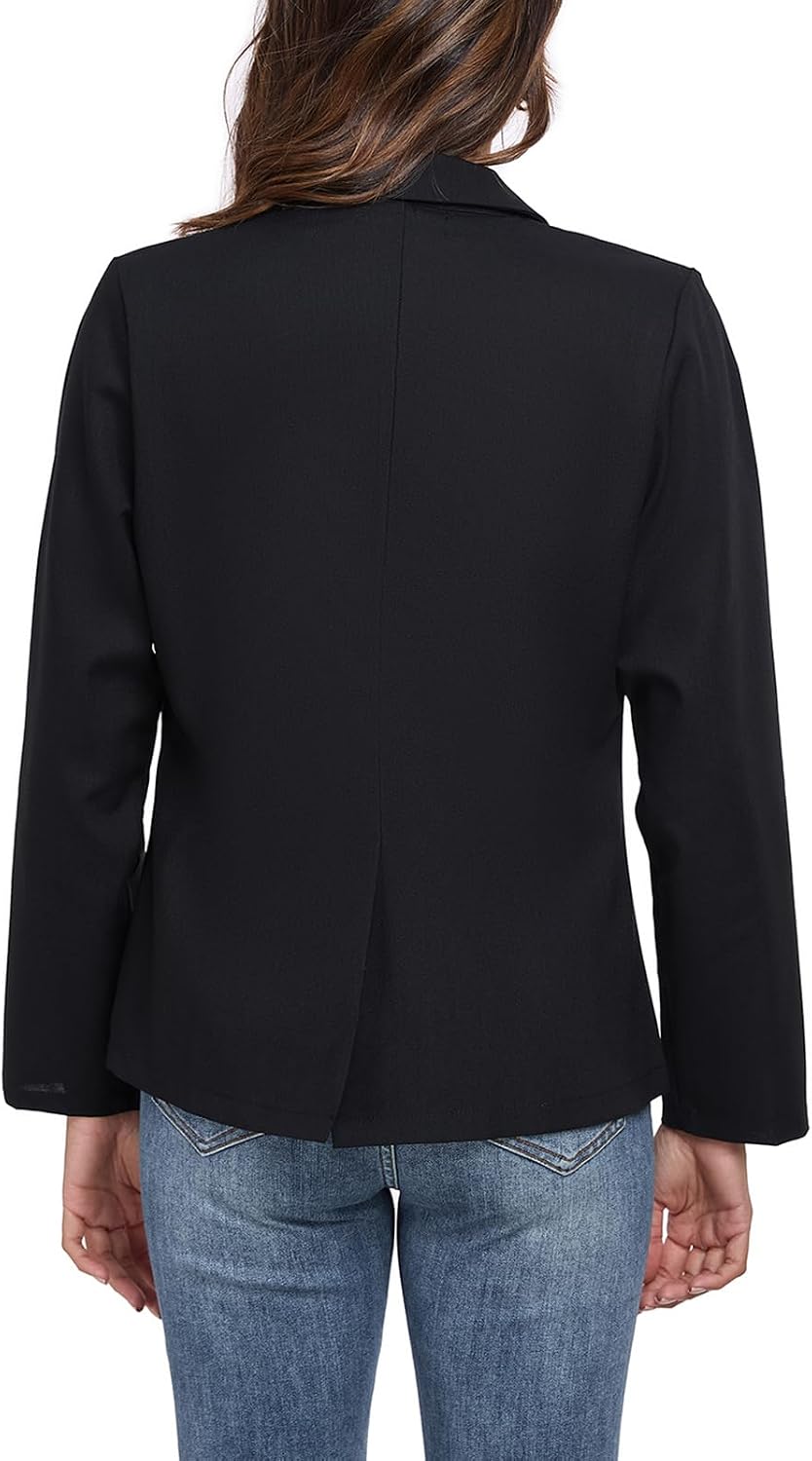 Womens Linen Blazer Long Sleeve Lightweight Work Office Jackets Summer Lapel Button Blazers with Pockets Womens Linen Blazer Long Sleeve Lightweight Work Office Jackets Summer Lapel Button Blazers with Pockets