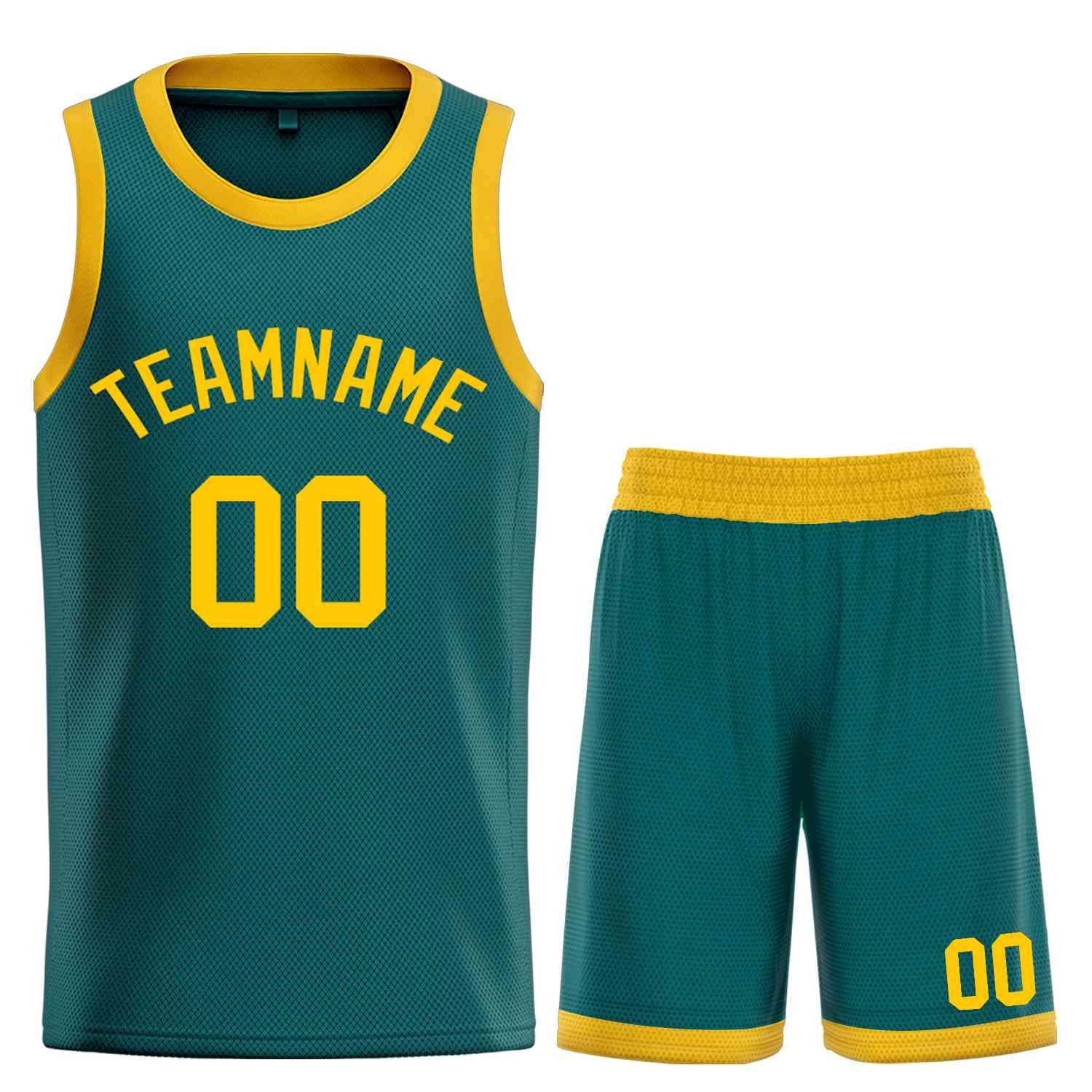 Benutzerdefinierte YellowBull Classic Sets gebogenes Basketballtrikot