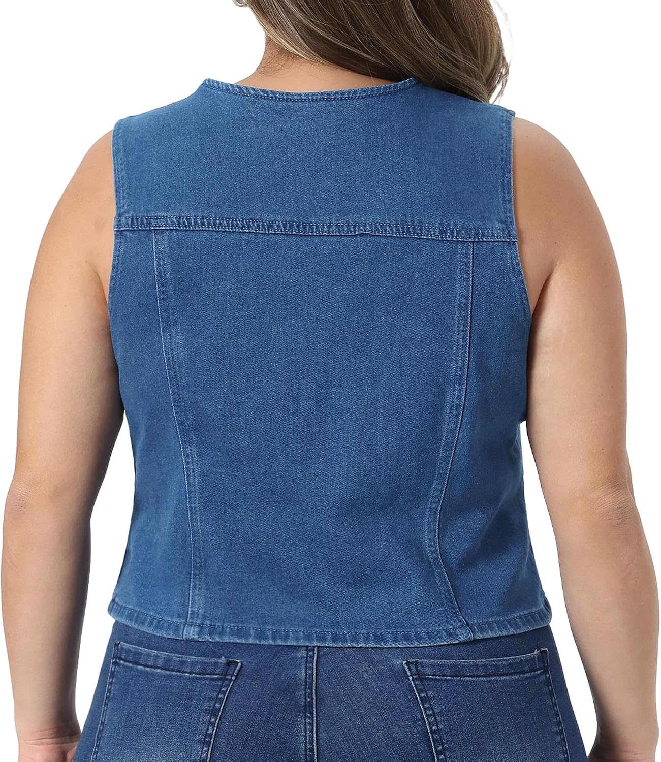 Women's Denim Vest Button Down Sleeveless Jean Jacket Waistcoat Women's Denim Vest Button Down Sleeveless Jean Jacket Waistcoat