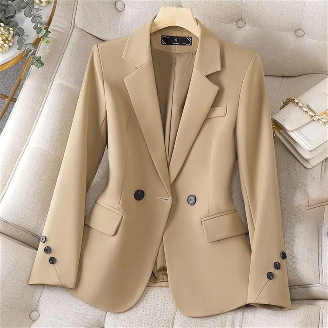 Women's Double Breasted Structured Blazer Black