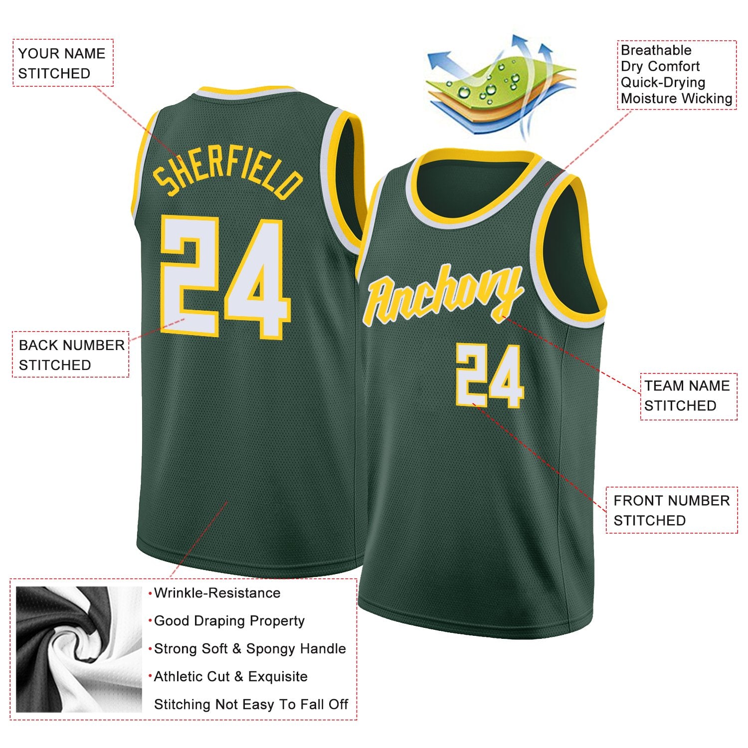 Custom Classic Tops Athletic Casual Basketball-Trikot
